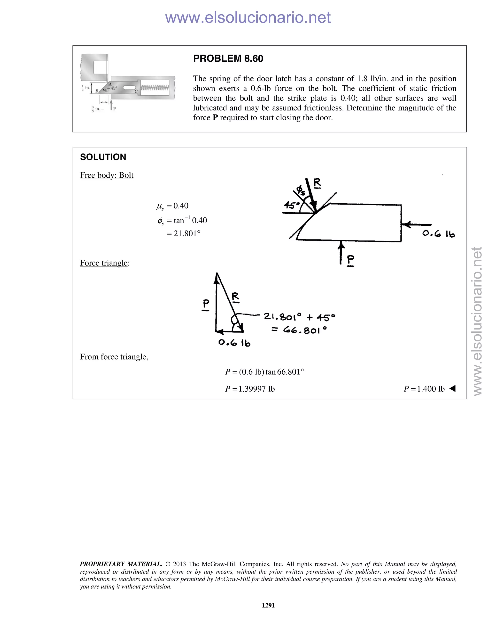 Beer vector mechanics for engineers statics 10th solutions