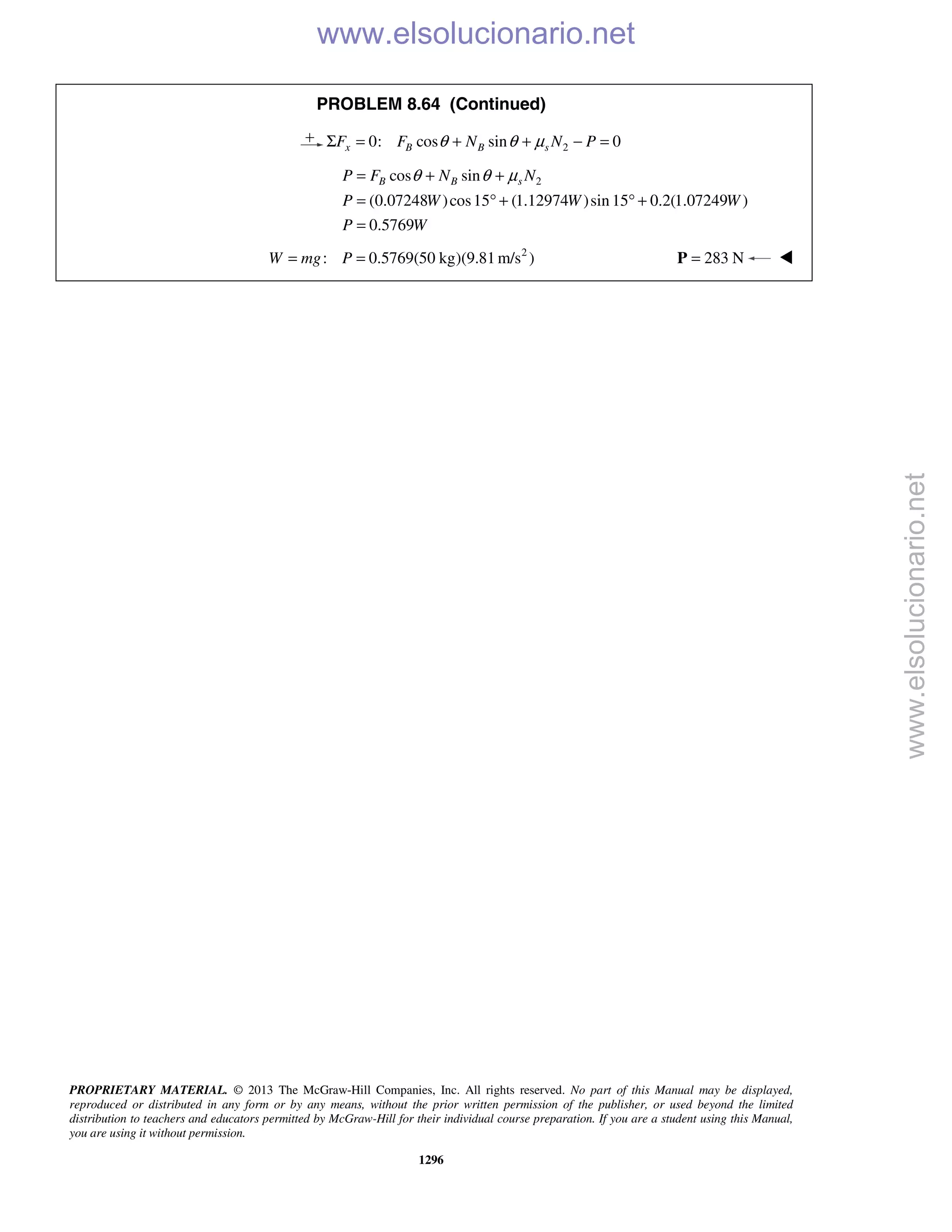 Beer vector mechanics for engineers statics 10th solutions