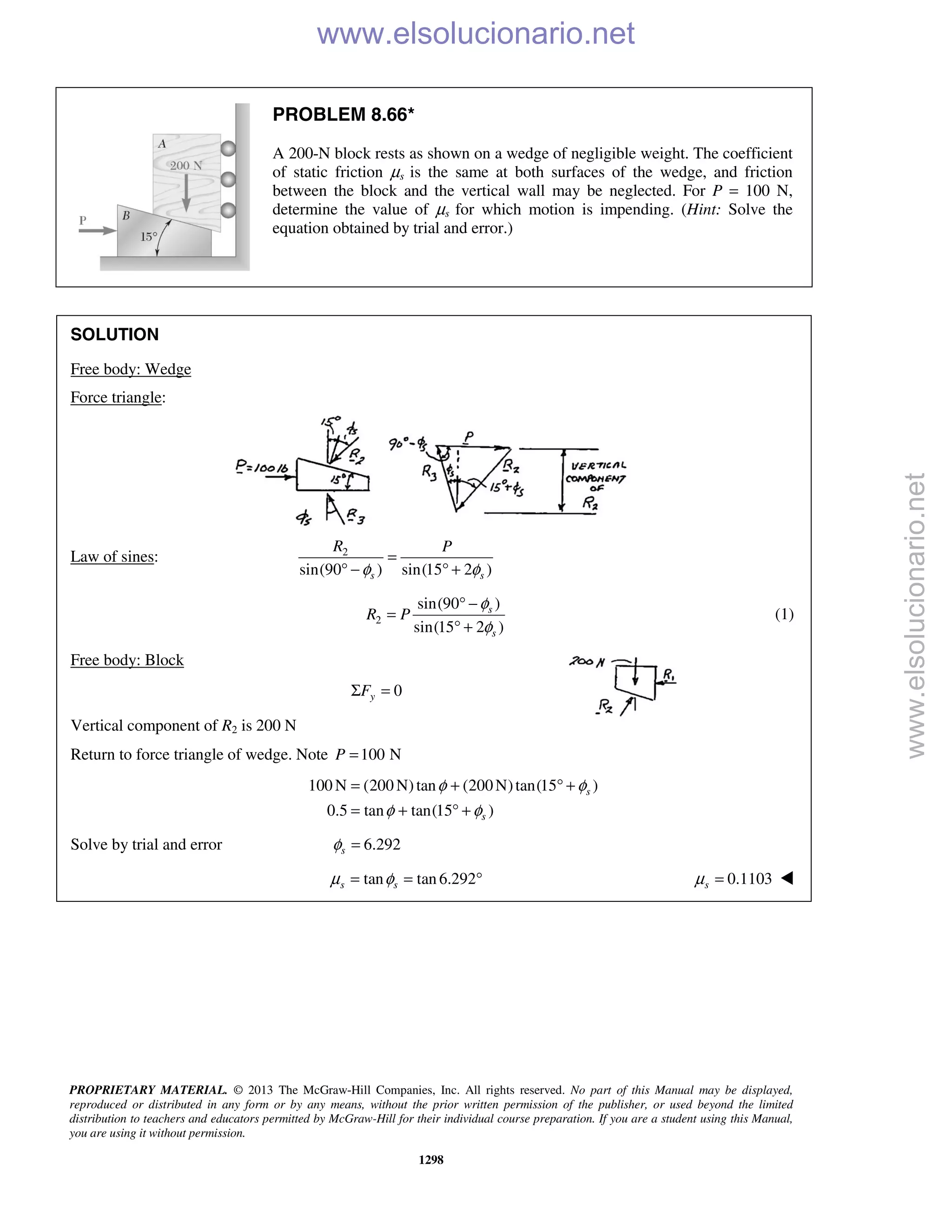 Beer vector mechanics for engineers statics 10th solutions