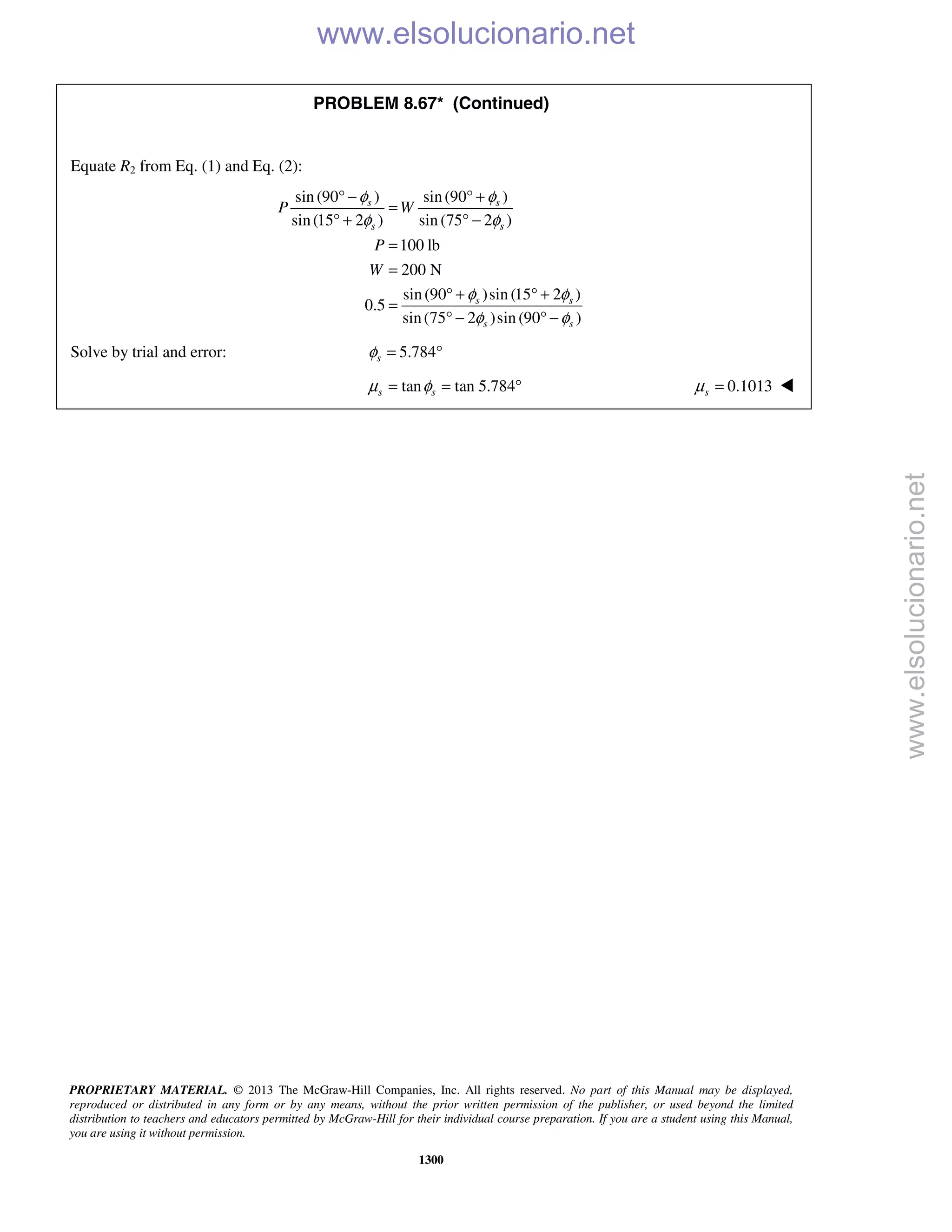 Beer vector mechanics for engineers statics 10th solutions