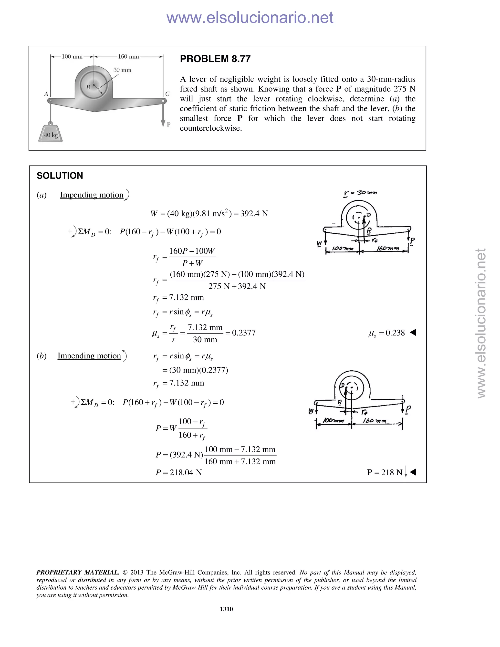 Beer vector mechanics for engineers statics 10th solutions