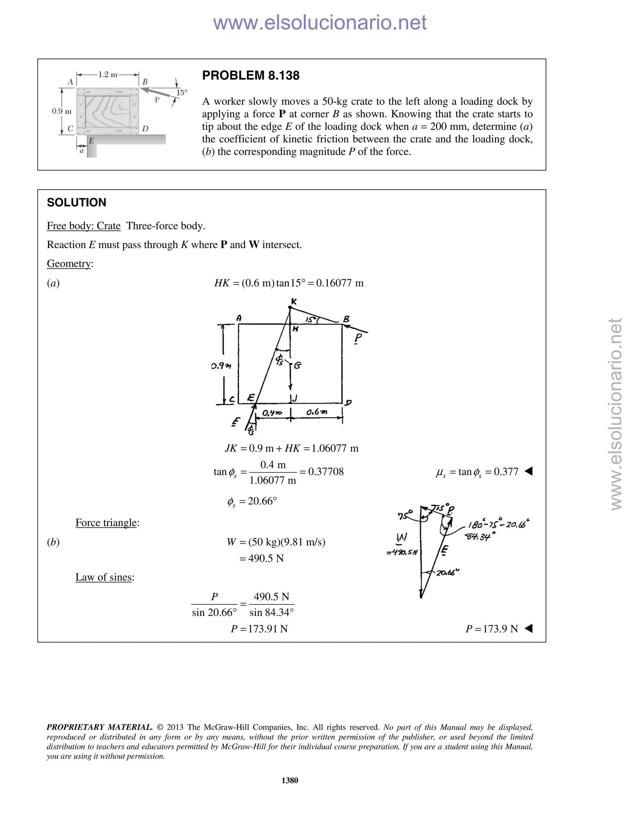 Beer vector mechanics for engineers statics 10th solutions