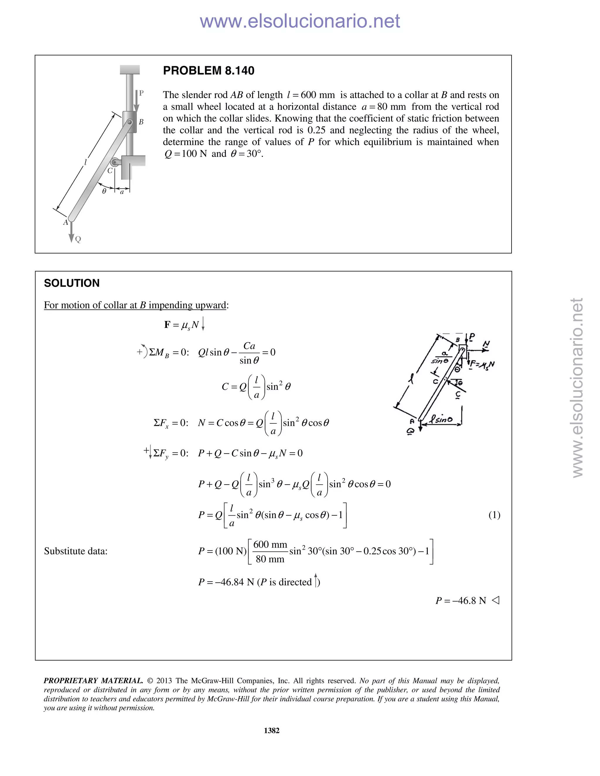 Beer vector mechanics for engineers statics 10th solutions