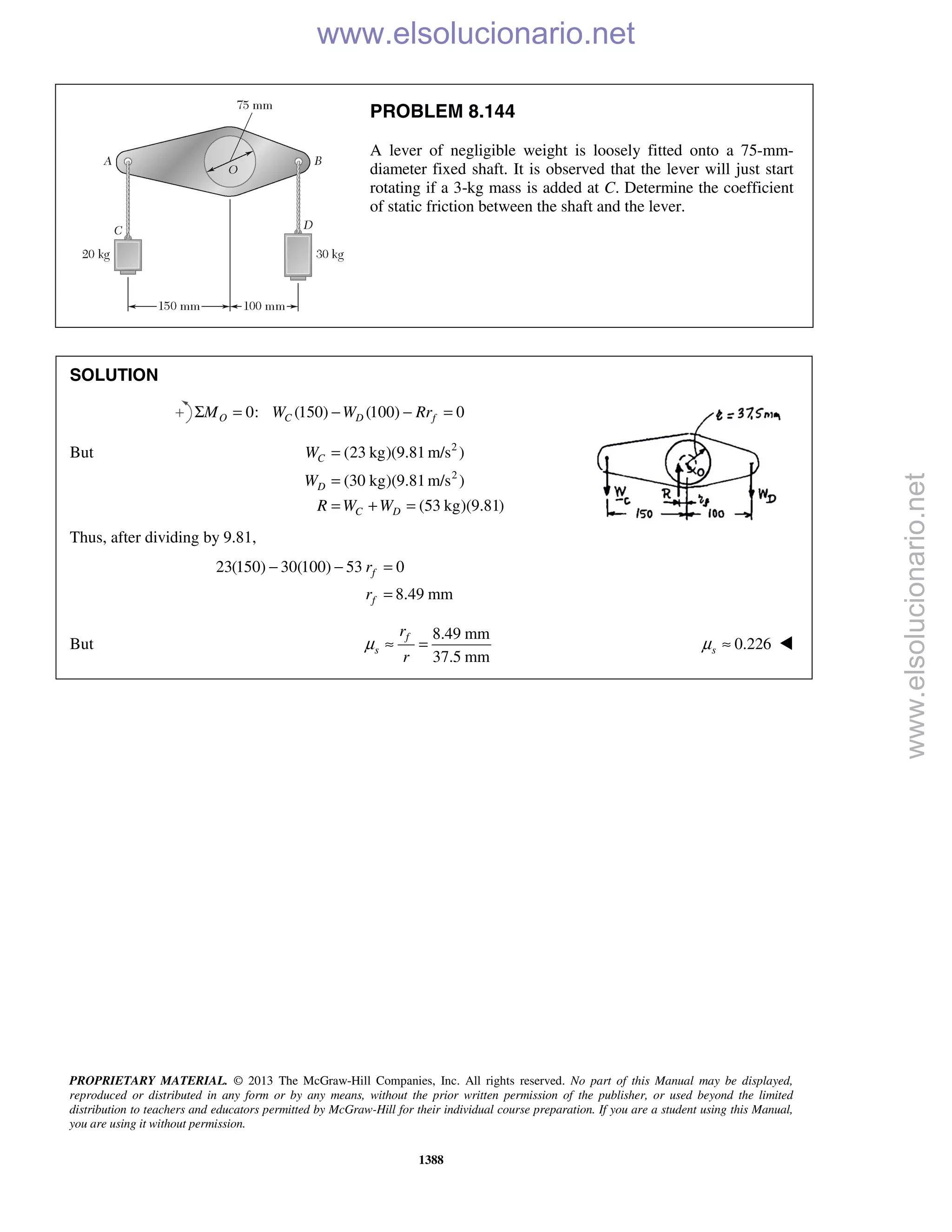 Beer vector mechanics for engineers statics 10th solutions