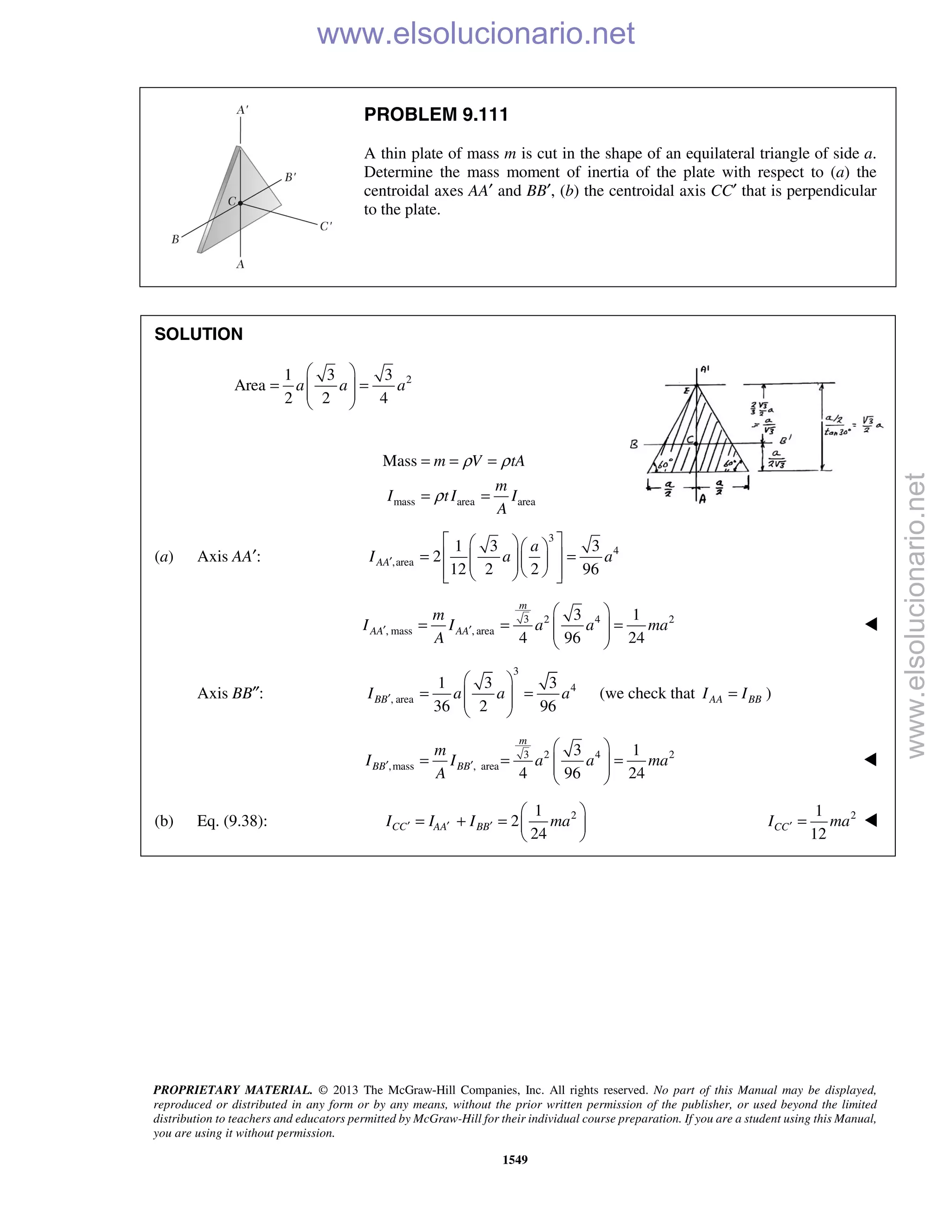 Beer vector mechanics for engineers statics 10th solutions