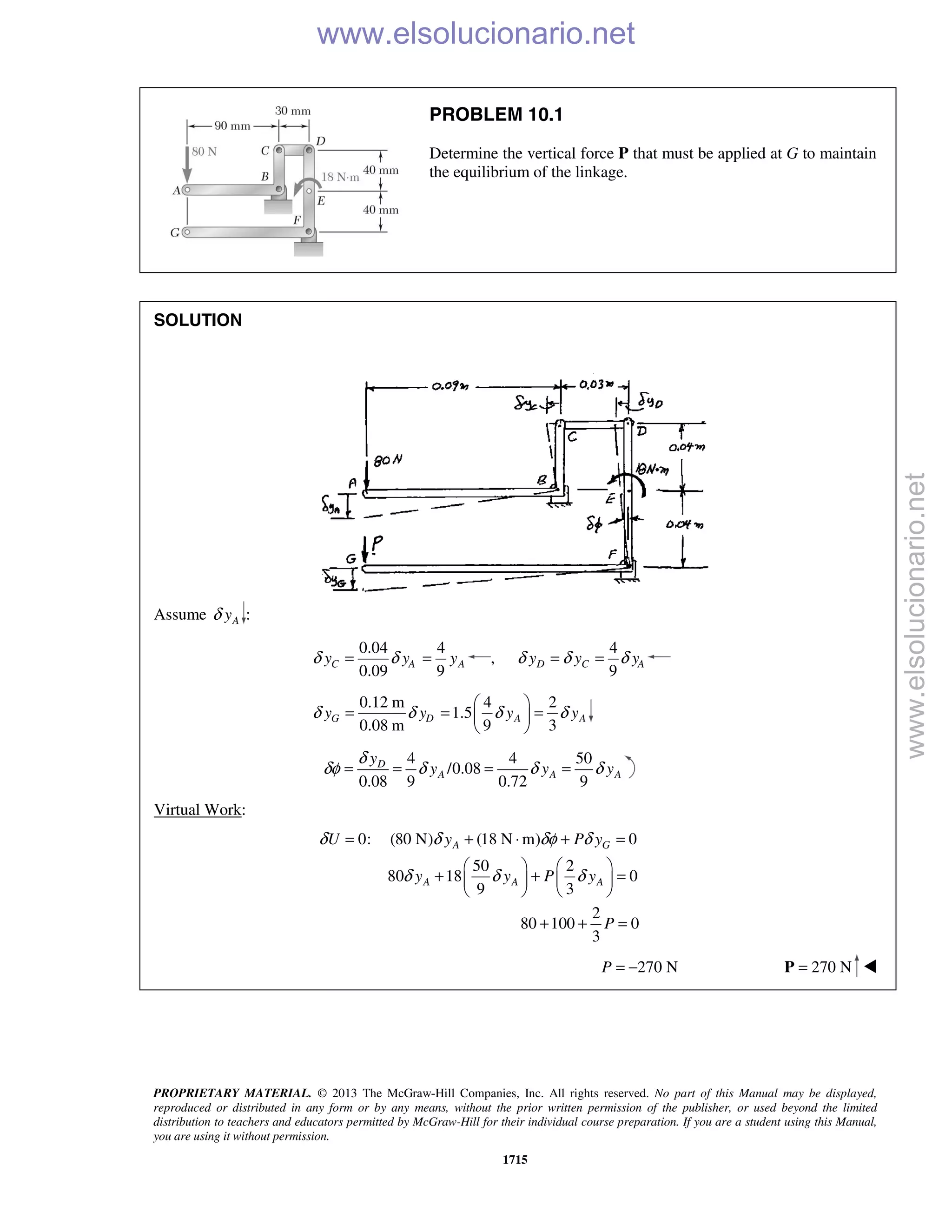 Beer vector mechanics for engineers statics 10th solutions