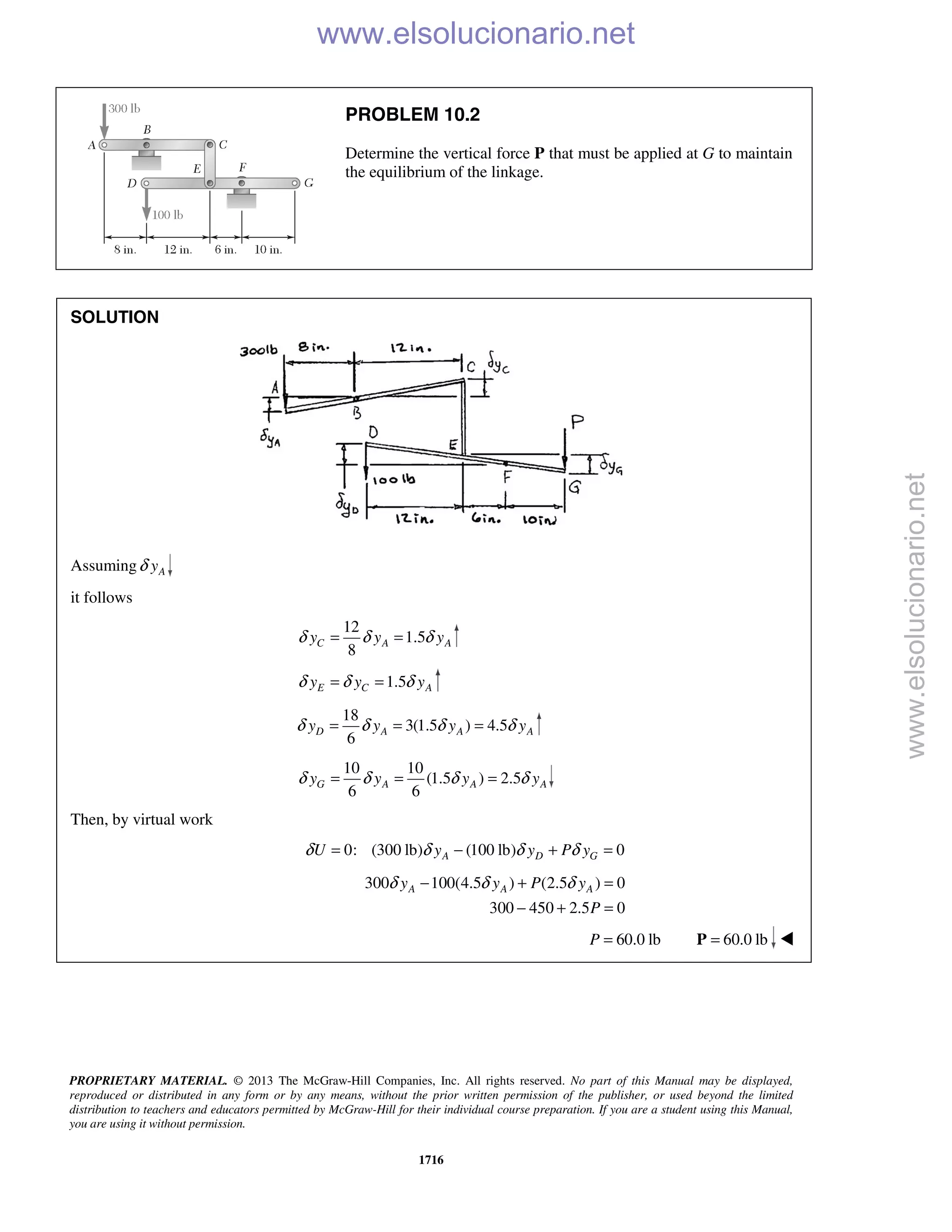 Beer vector mechanics for engineers statics 10th solutions