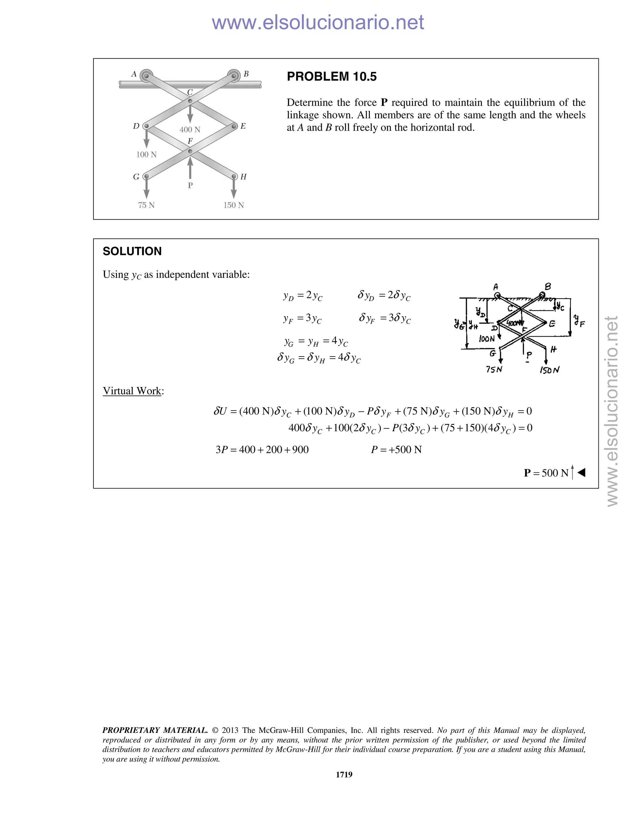 Beer vector mechanics for engineers statics 10th solutions