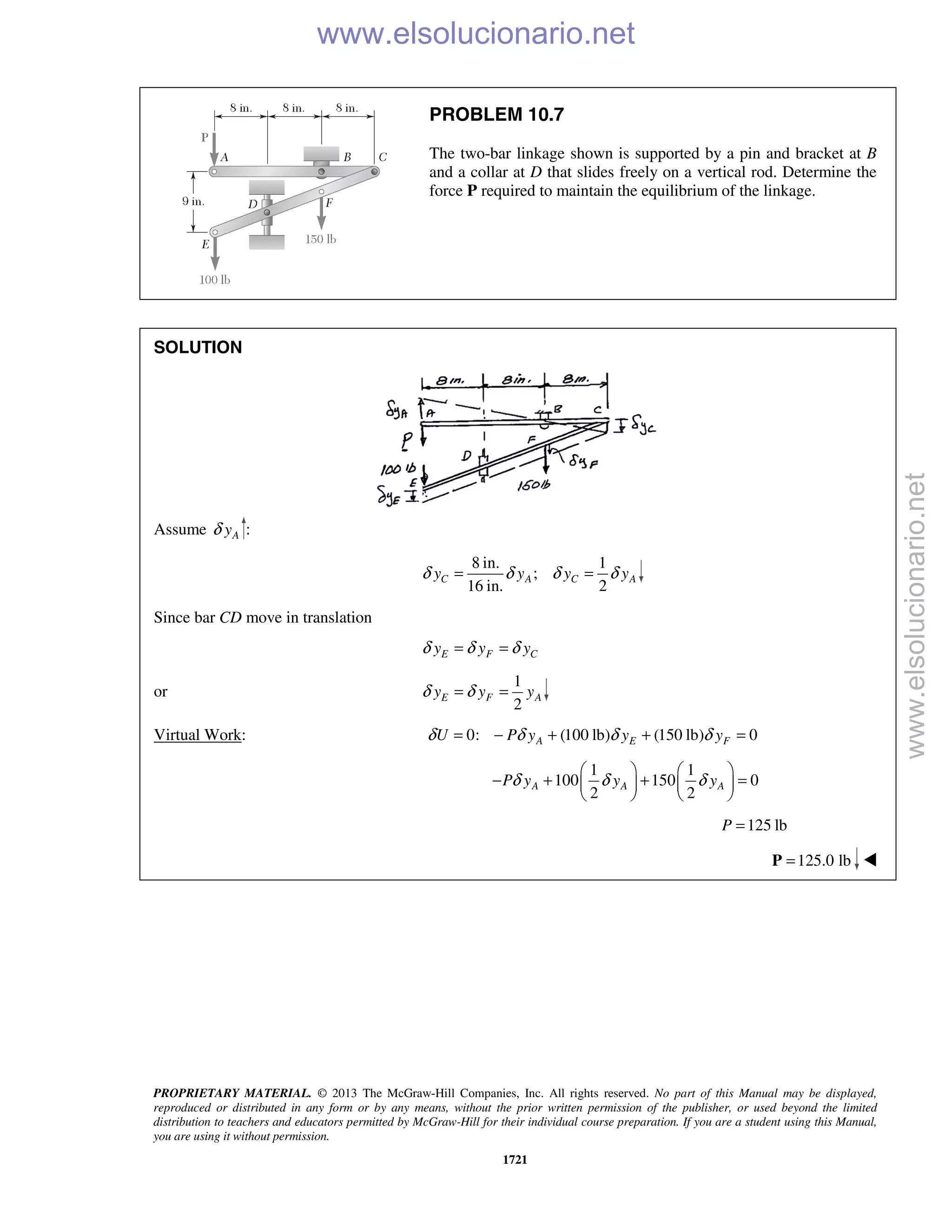 Beer vector mechanics for engineers statics 10th solutions