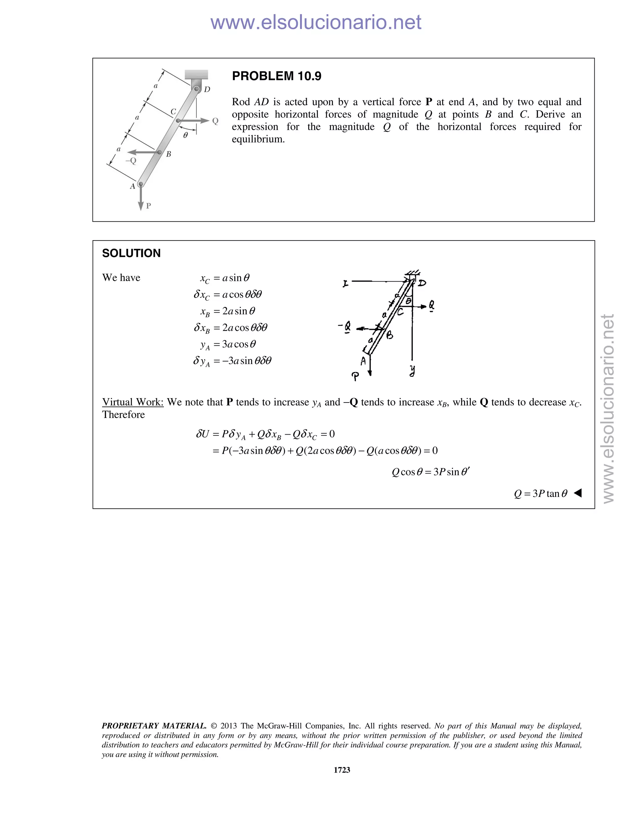Beer vector mechanics for engineers statics 10th solutions