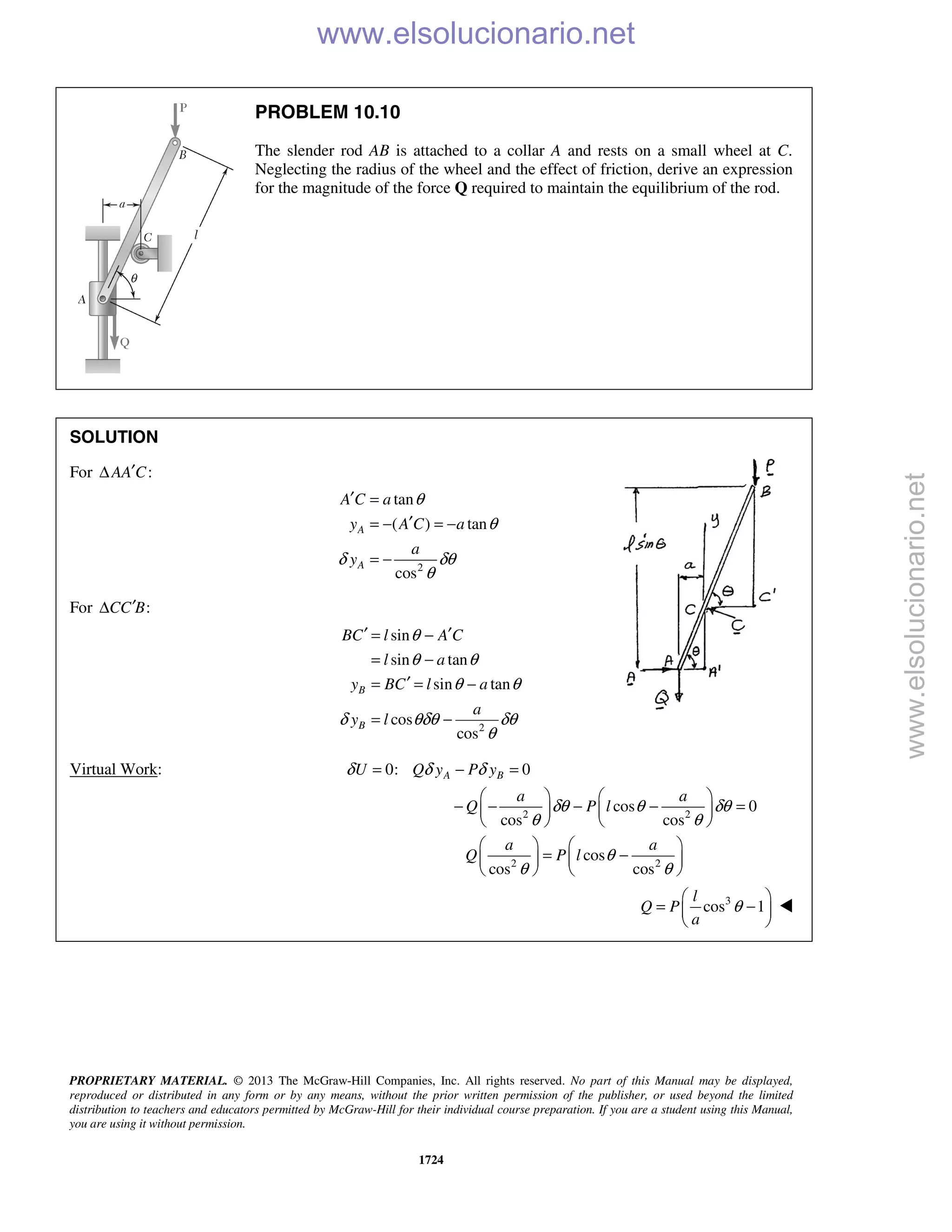 Beer vector mechanics for engineers statics 10th solutions