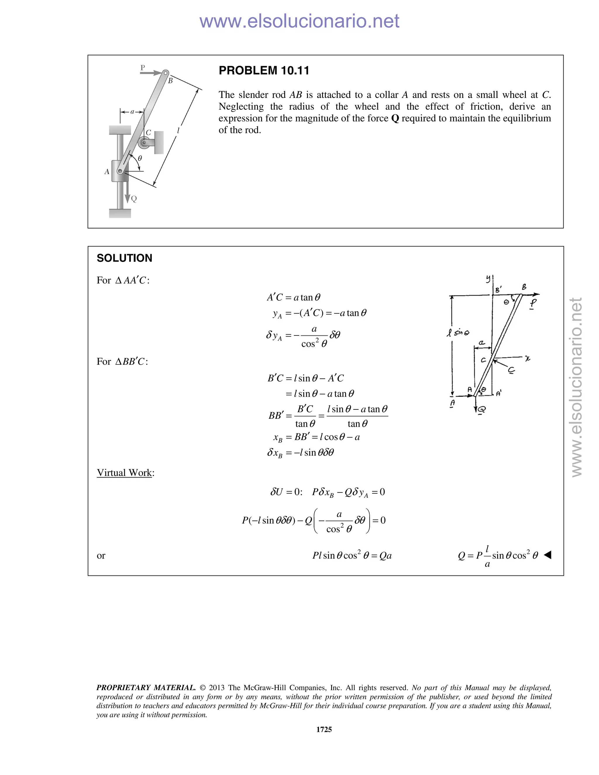 Beer vector mechanics for engineers statics 10th solutions