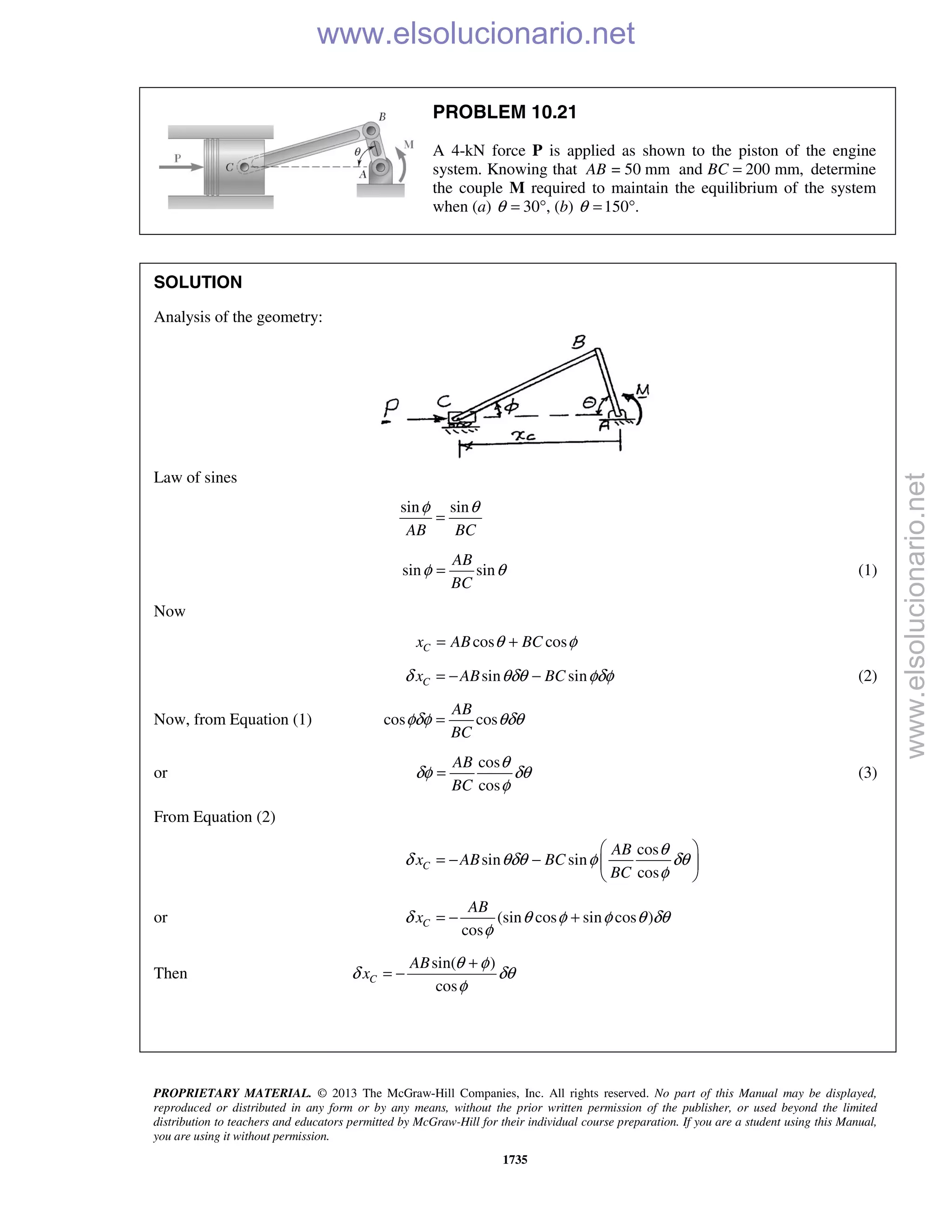 Beer vector mechanics for engineers statics 10th solutions