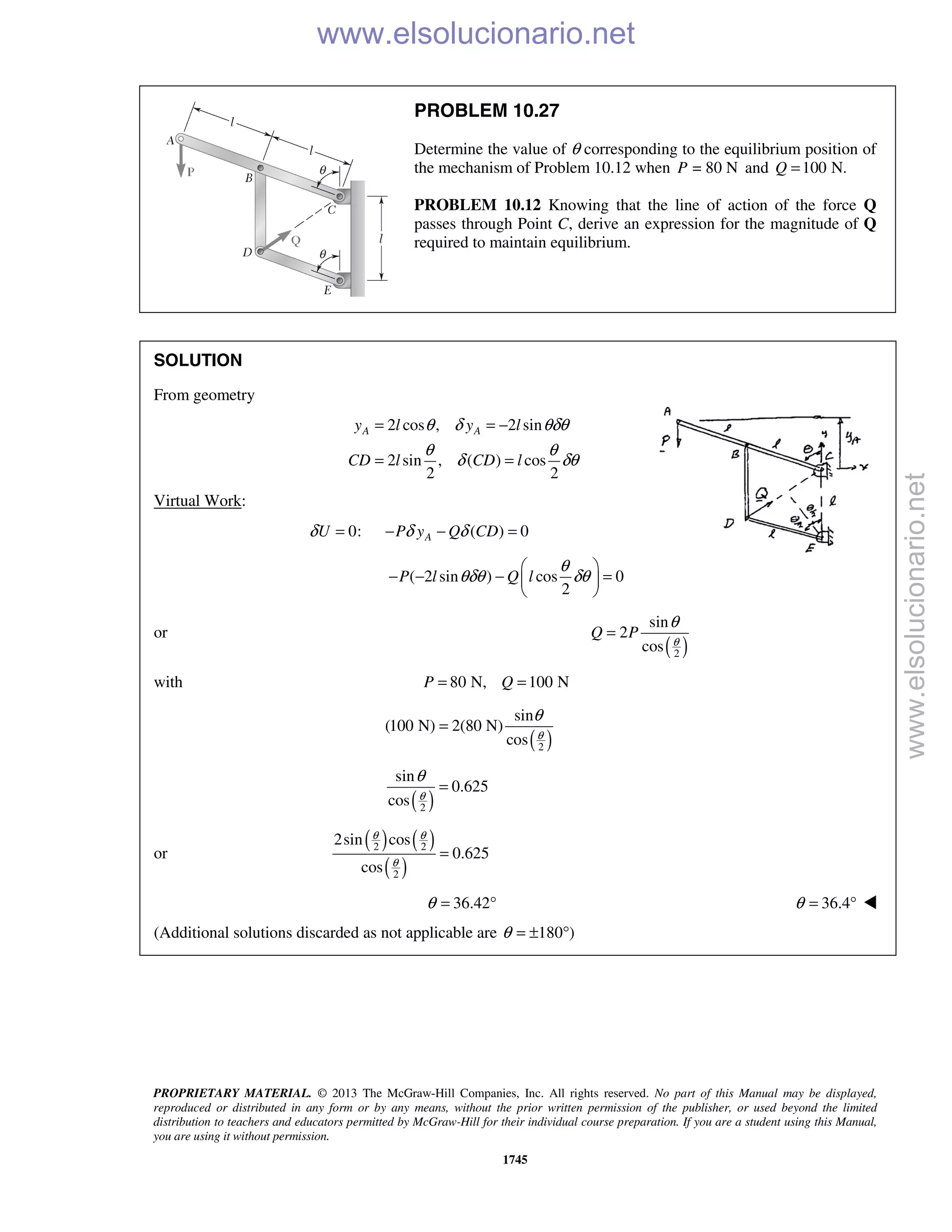 Beer vector mechanics for engineers statics 10th solutions