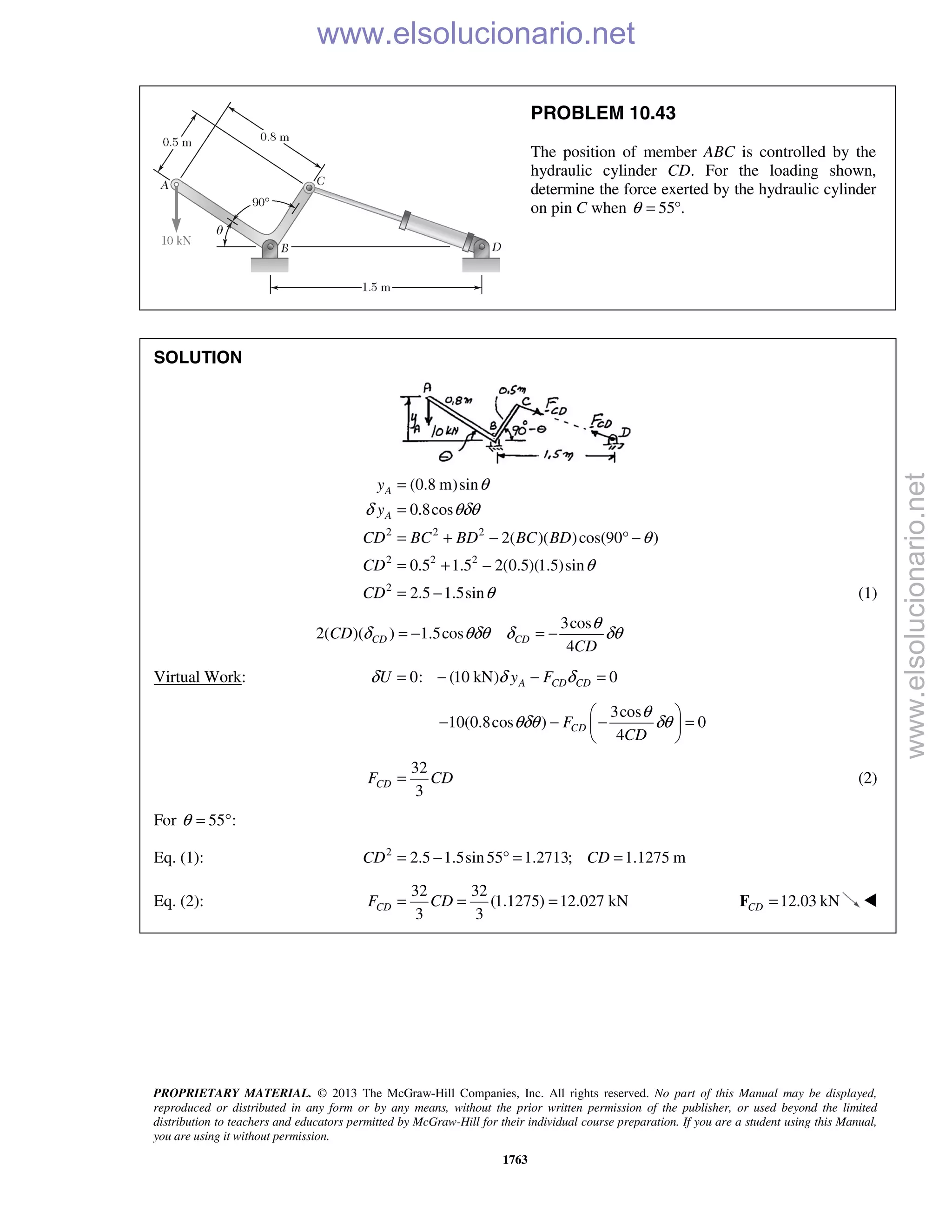 Beer vector mechanics for engineers statics 10th solutions