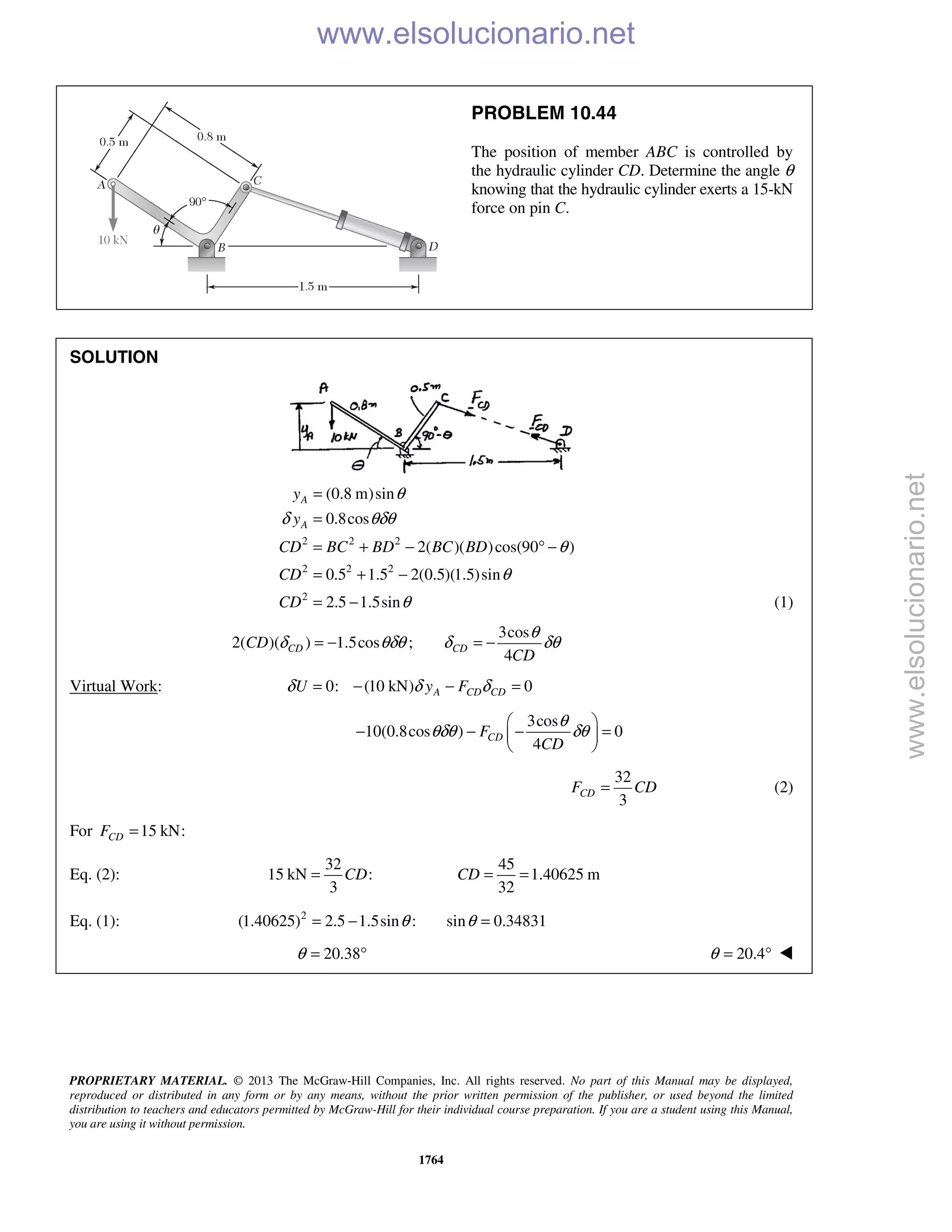 Beer vector mechanics for engineers statics 10th solutions