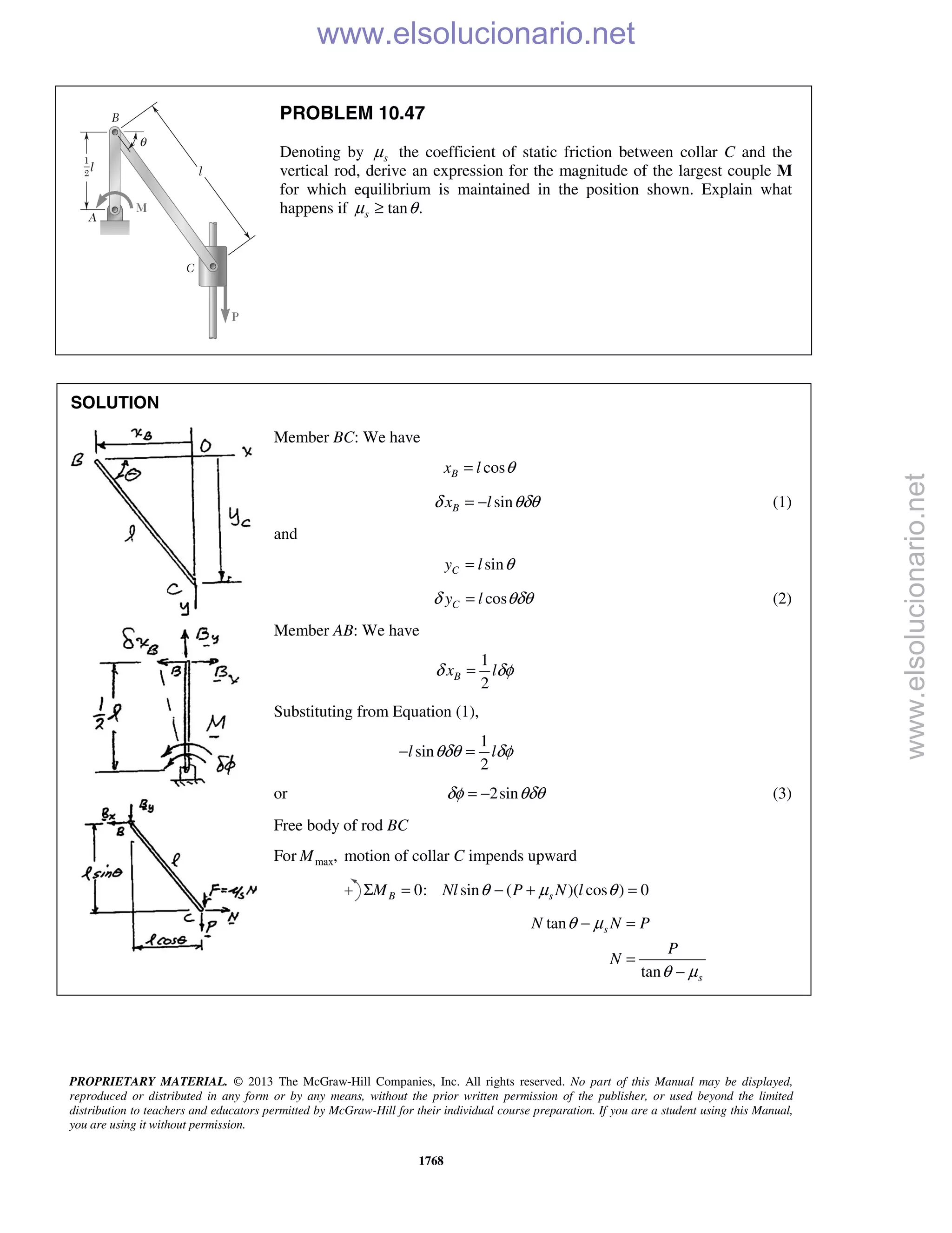Beer vector mechanics for engineers statics 10th solutions