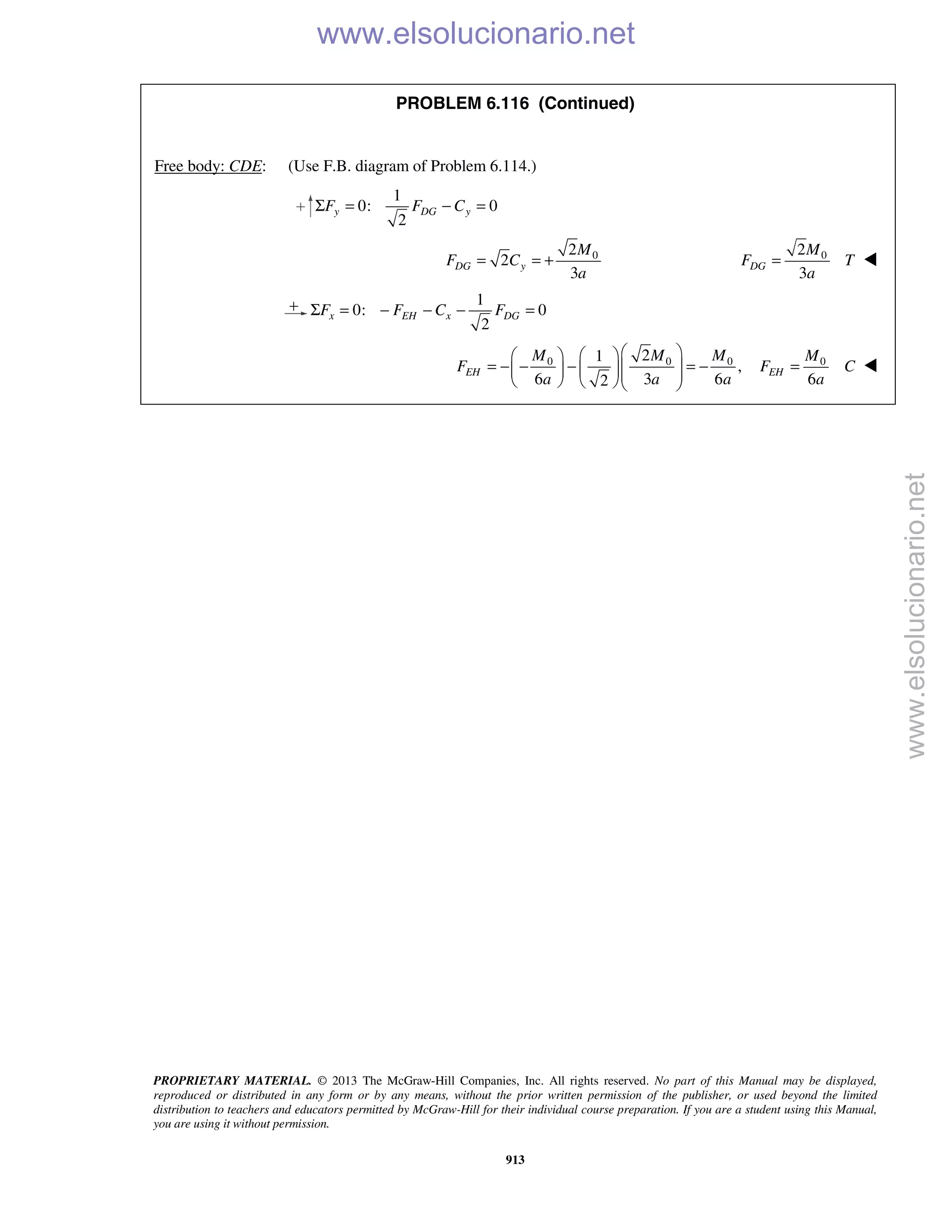 Beer vector mechanics for engineers statics 10th solutions