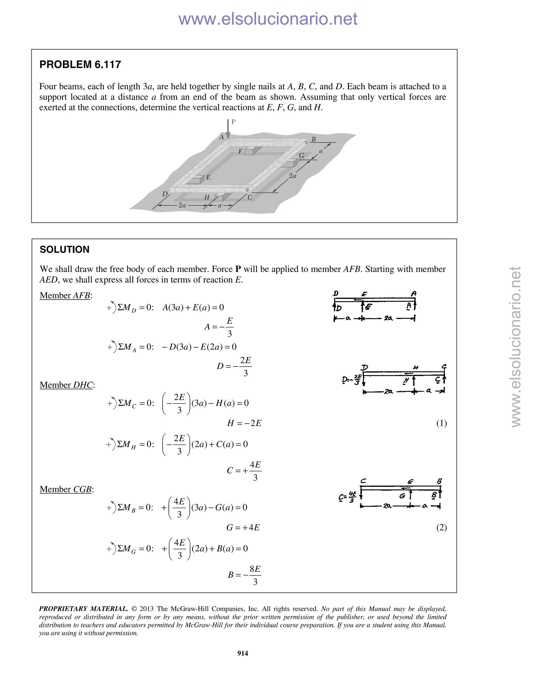 Beer vector mechanics for engineers statics 10th solutions