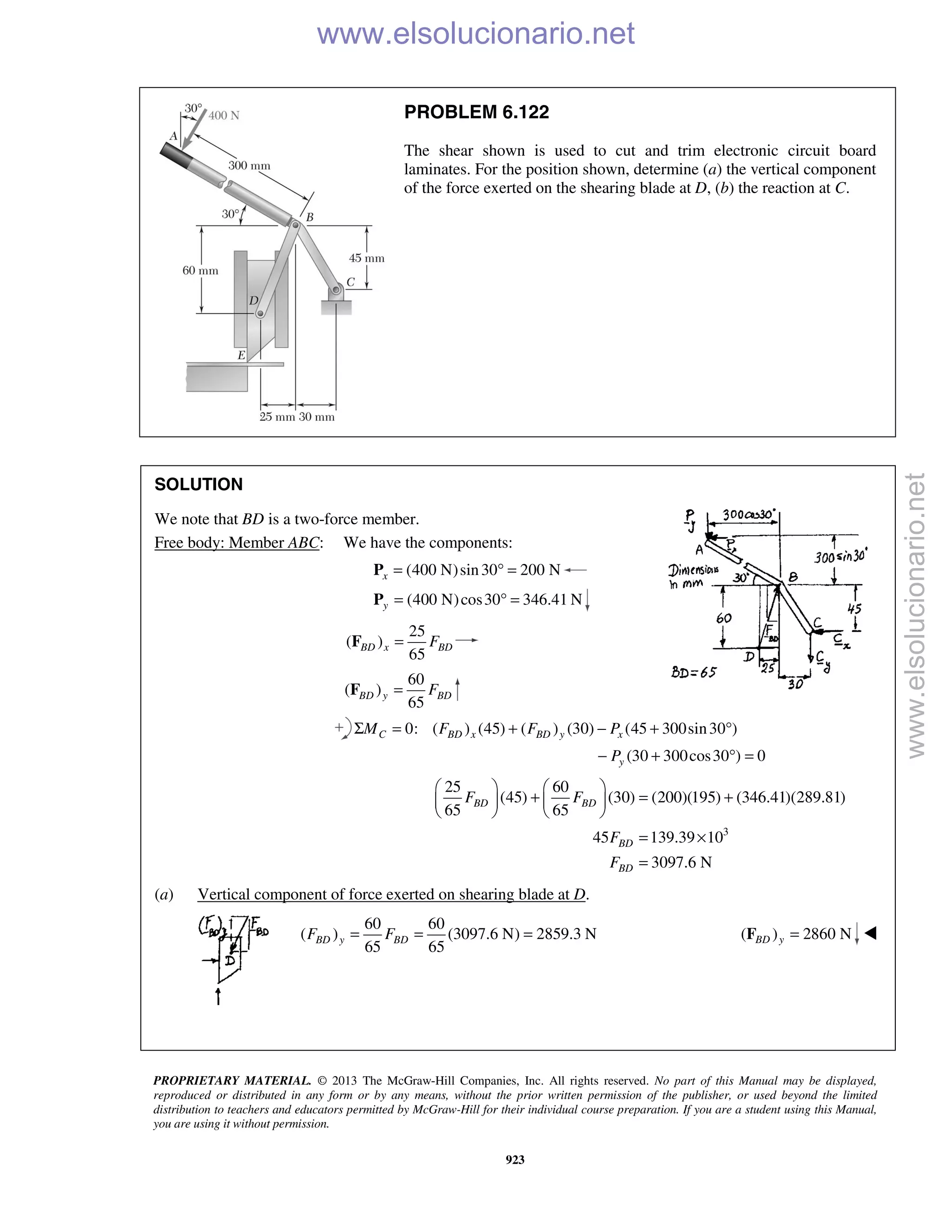 Beer vector mechanics for engineers statics 10th solutions