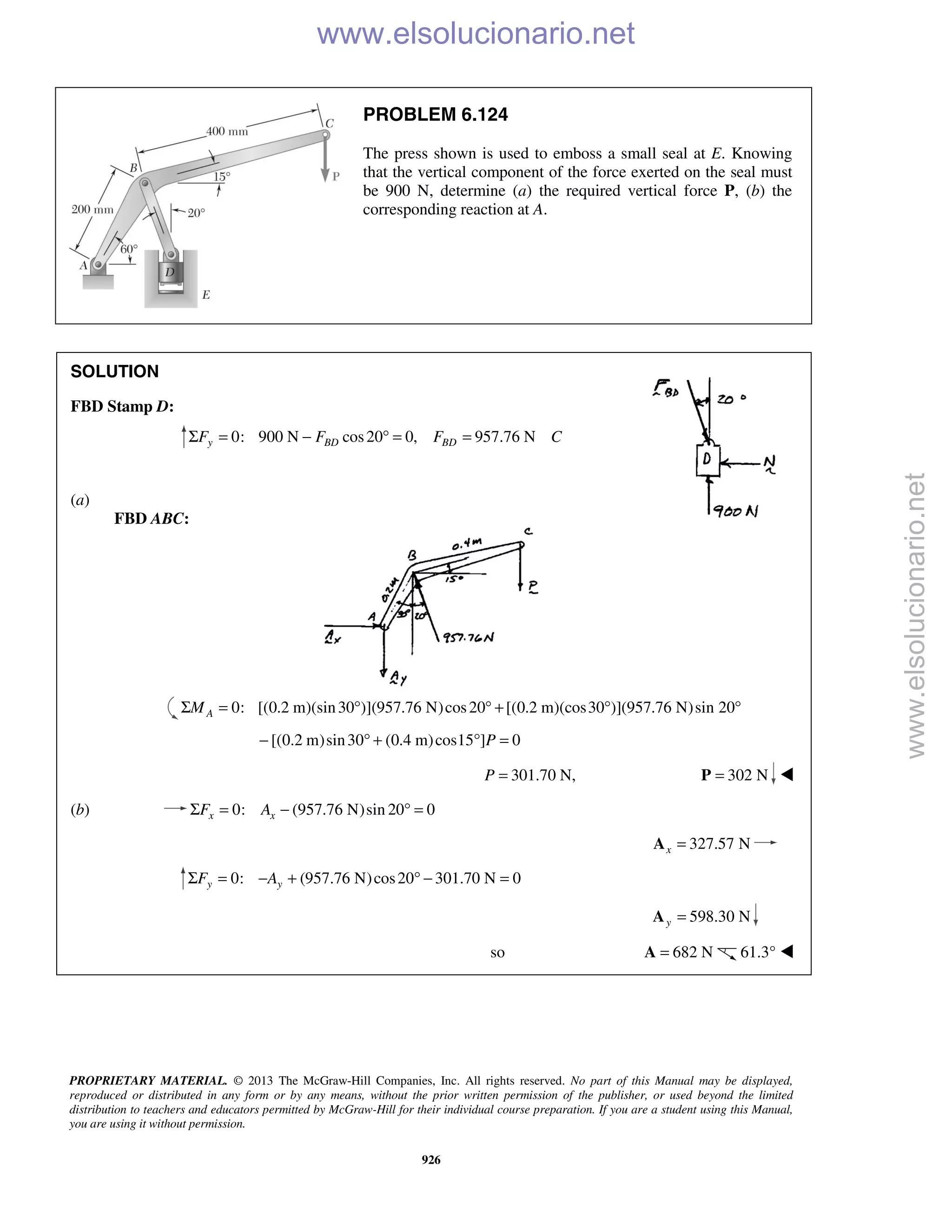 Beer vector mechanics for engineers statics 10th solutions