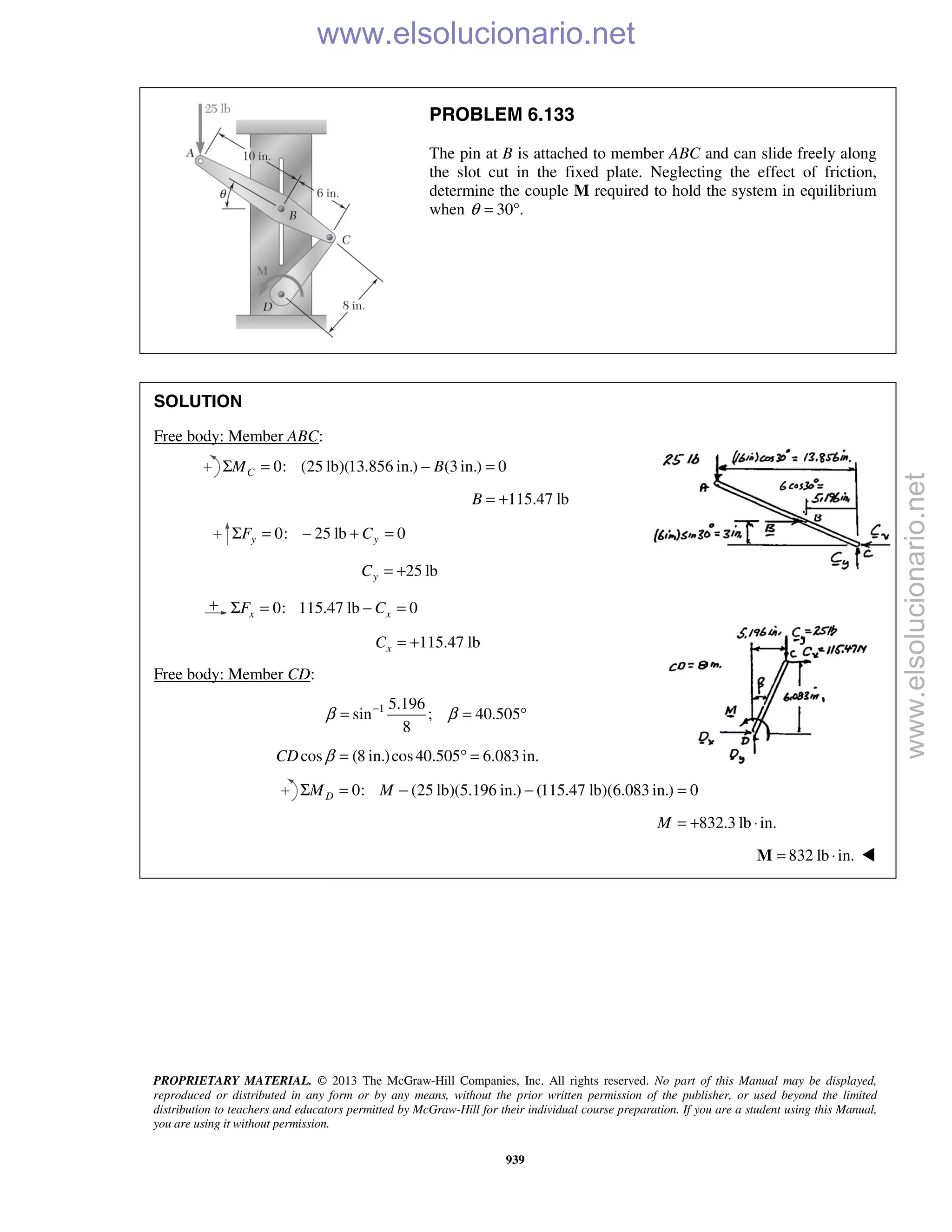 Beer vector mechanics for engineers statics 10th solutions