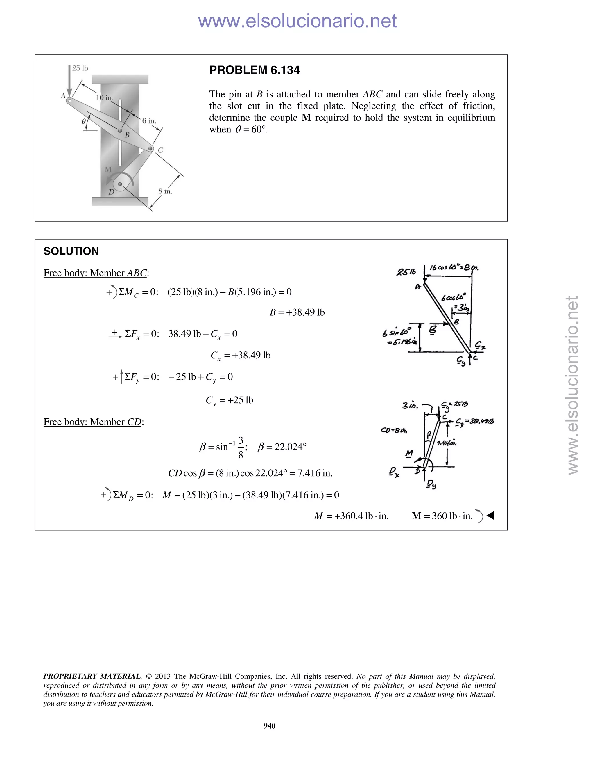 Beer vector mechanics for engineers statics 10th solutions