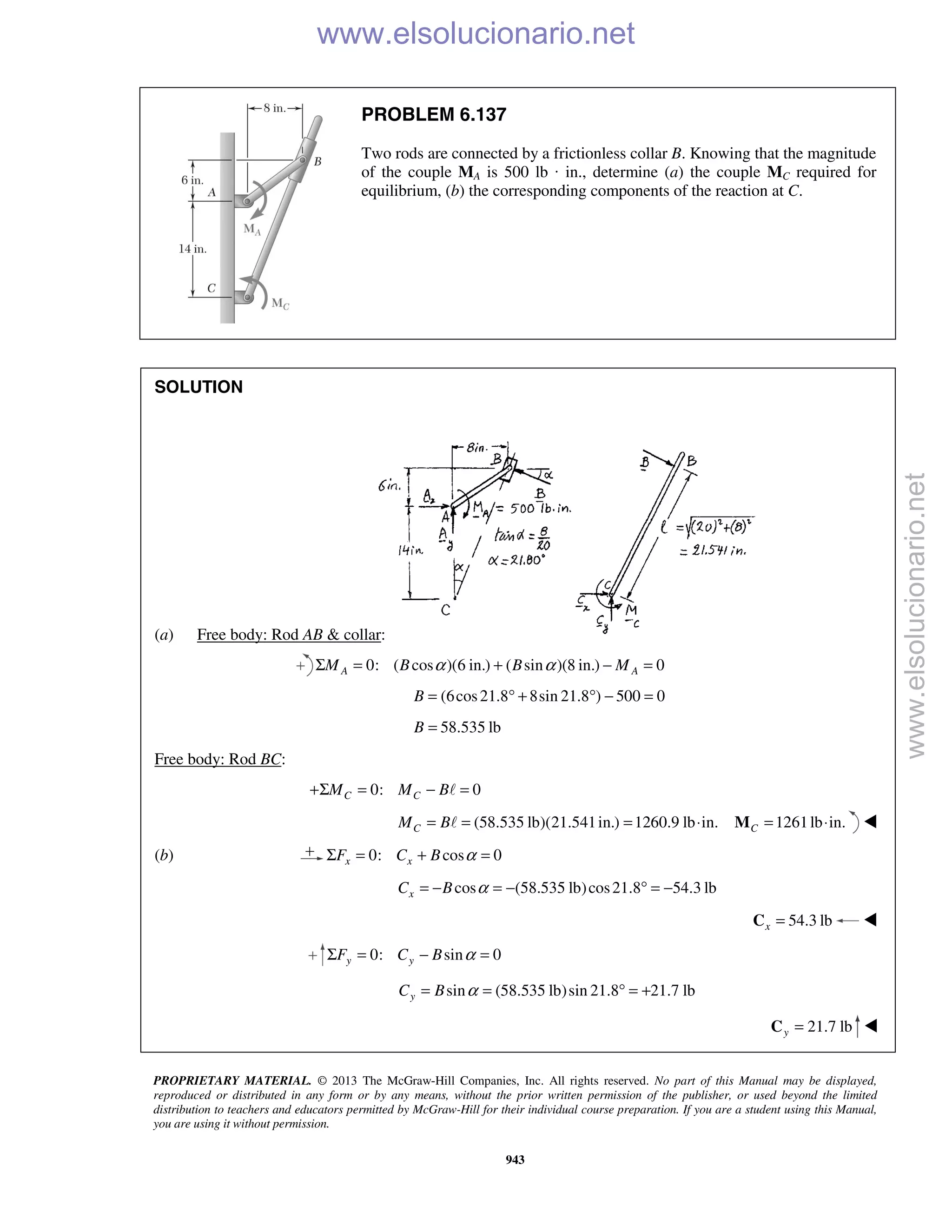Beer vector mechanics for engineers statics 10th solutions