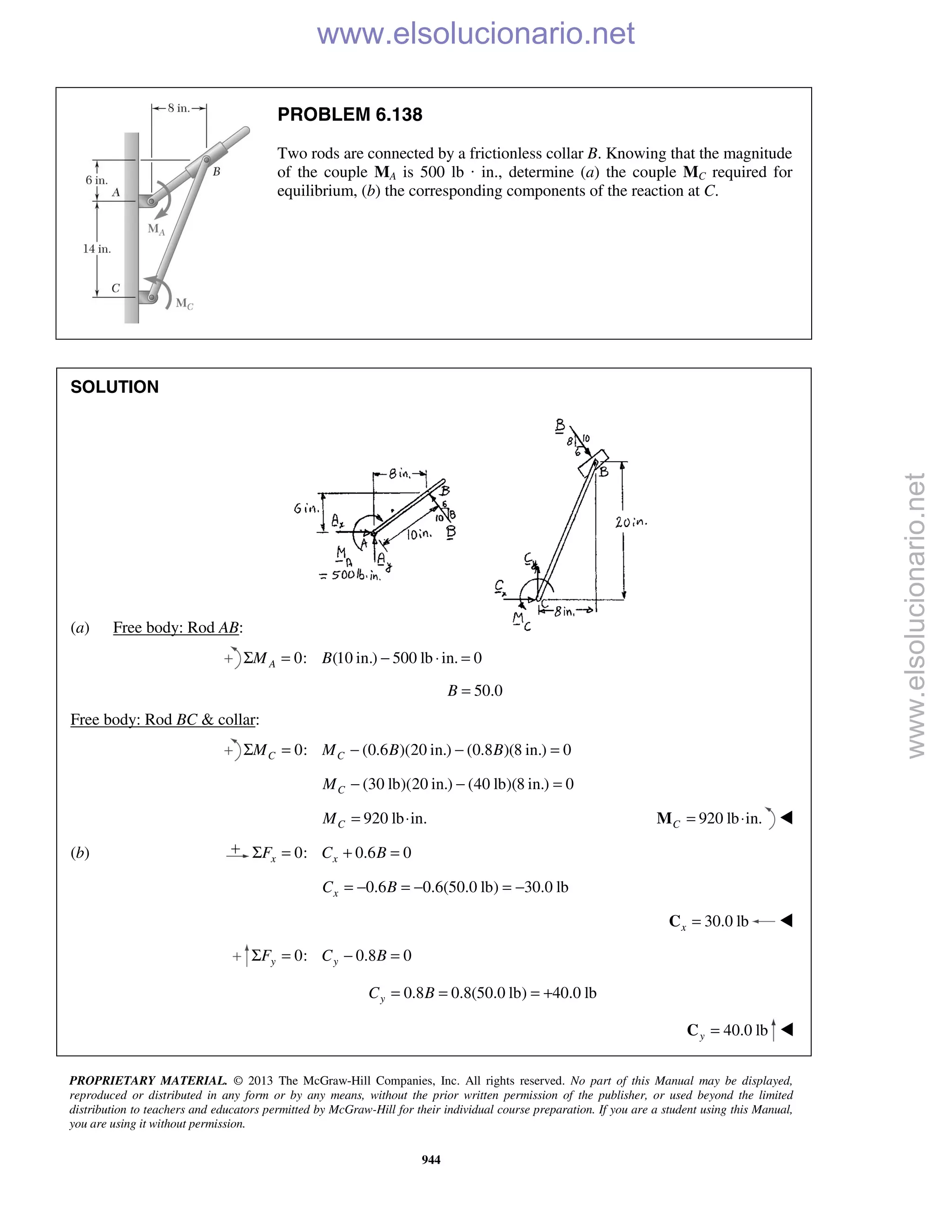 Beer vector mechanics for engineers statics 10th solutions