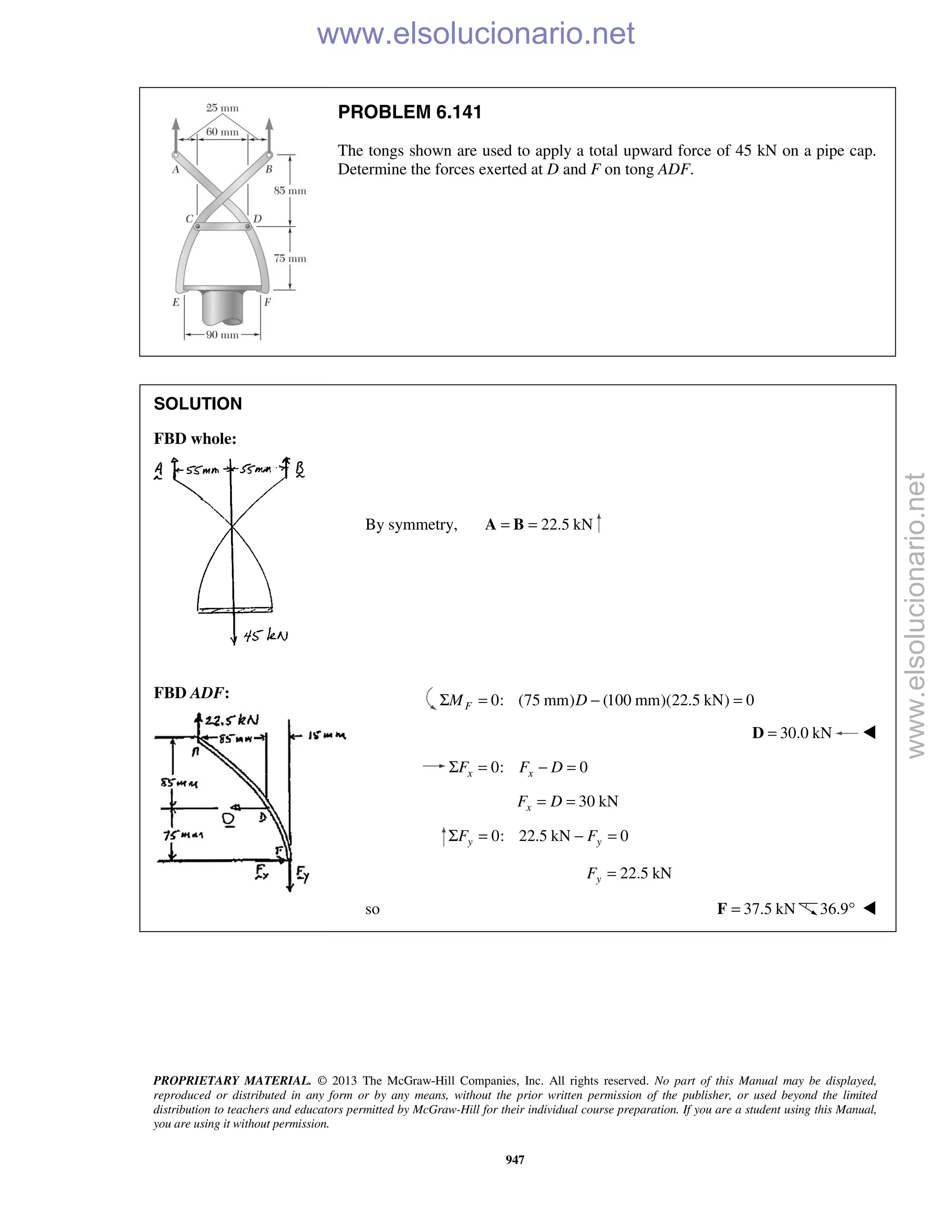 Beer vector mechanics for engineers statics 10th solutions
