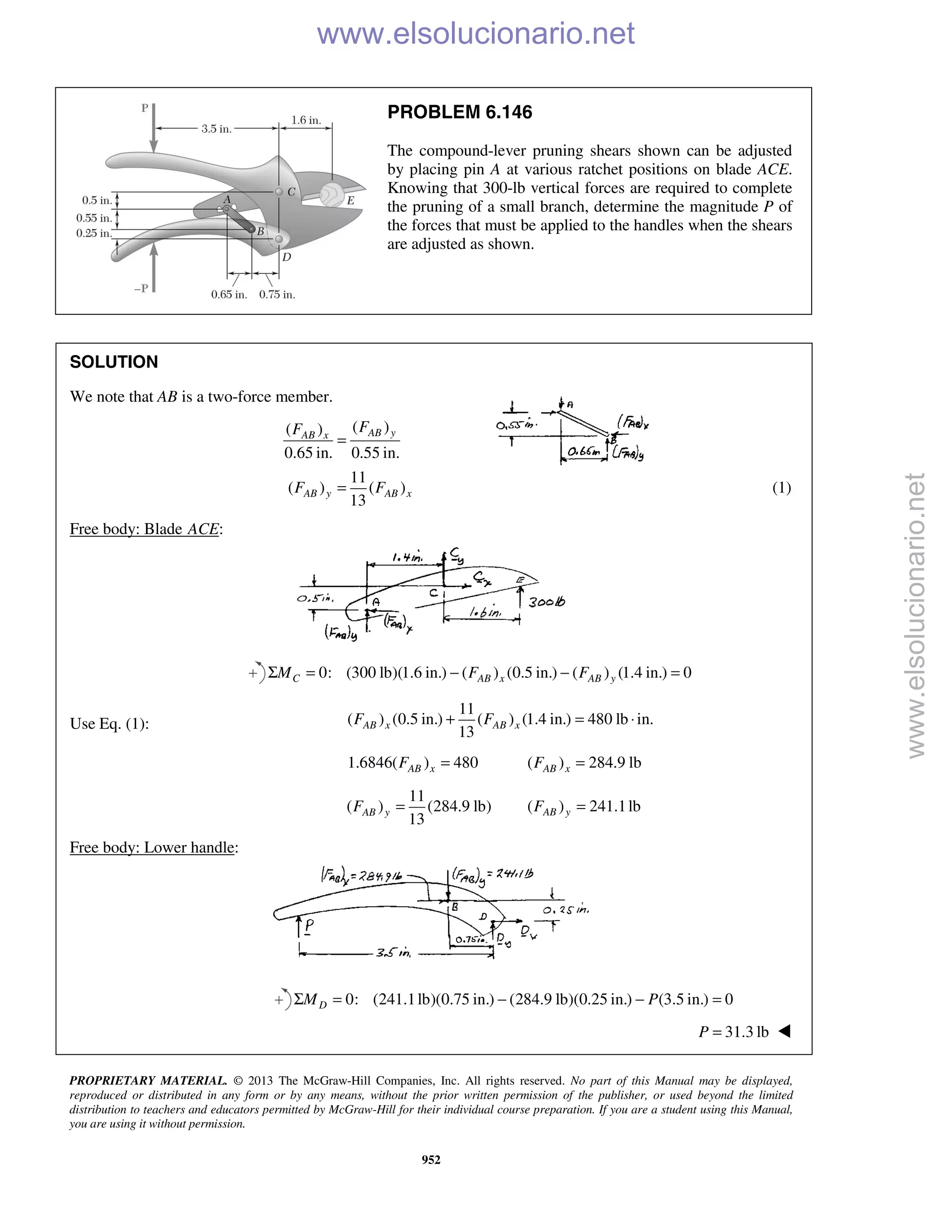 Beer vector mechanics for engineers statics 10th solutions