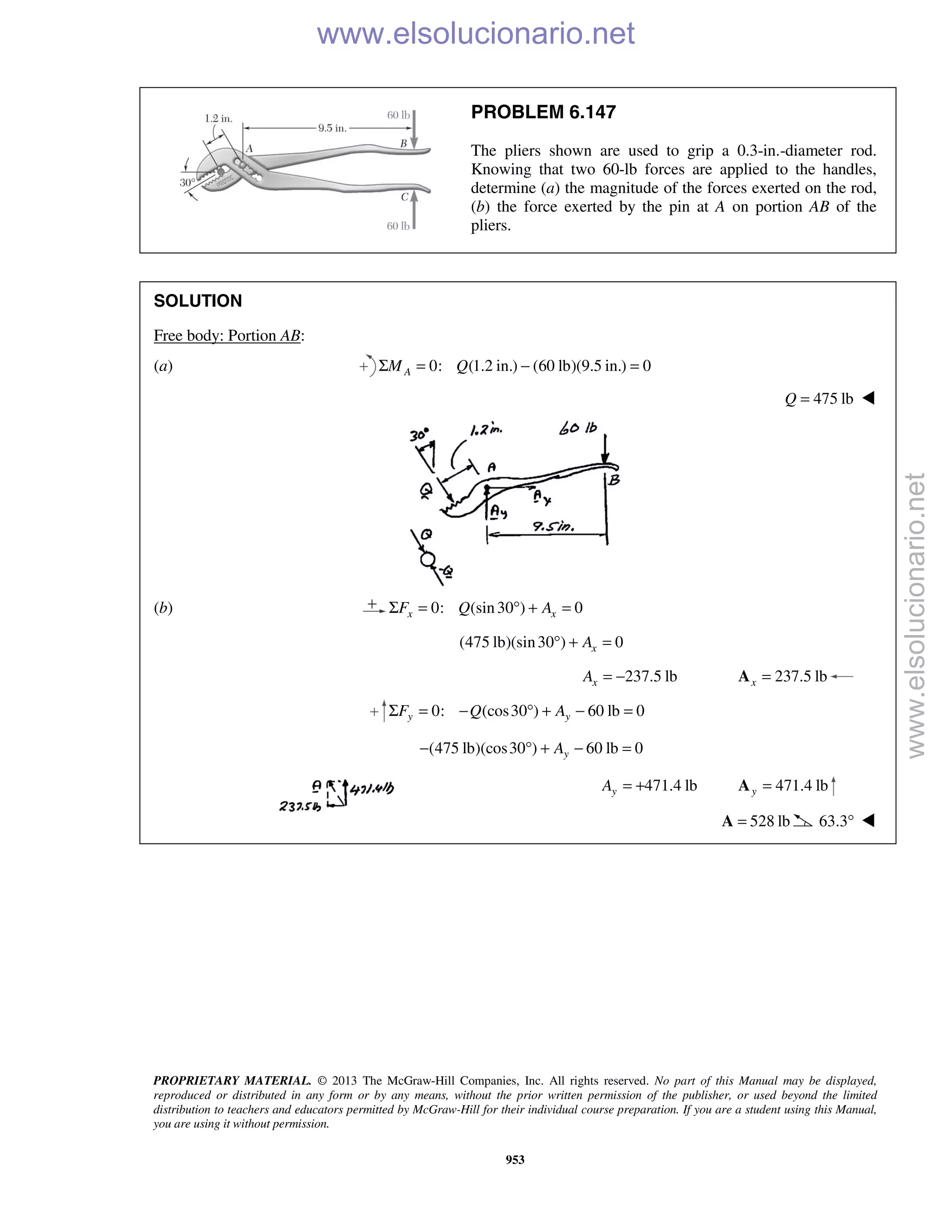Beer vector mechanics for engineers statics 10th solutions