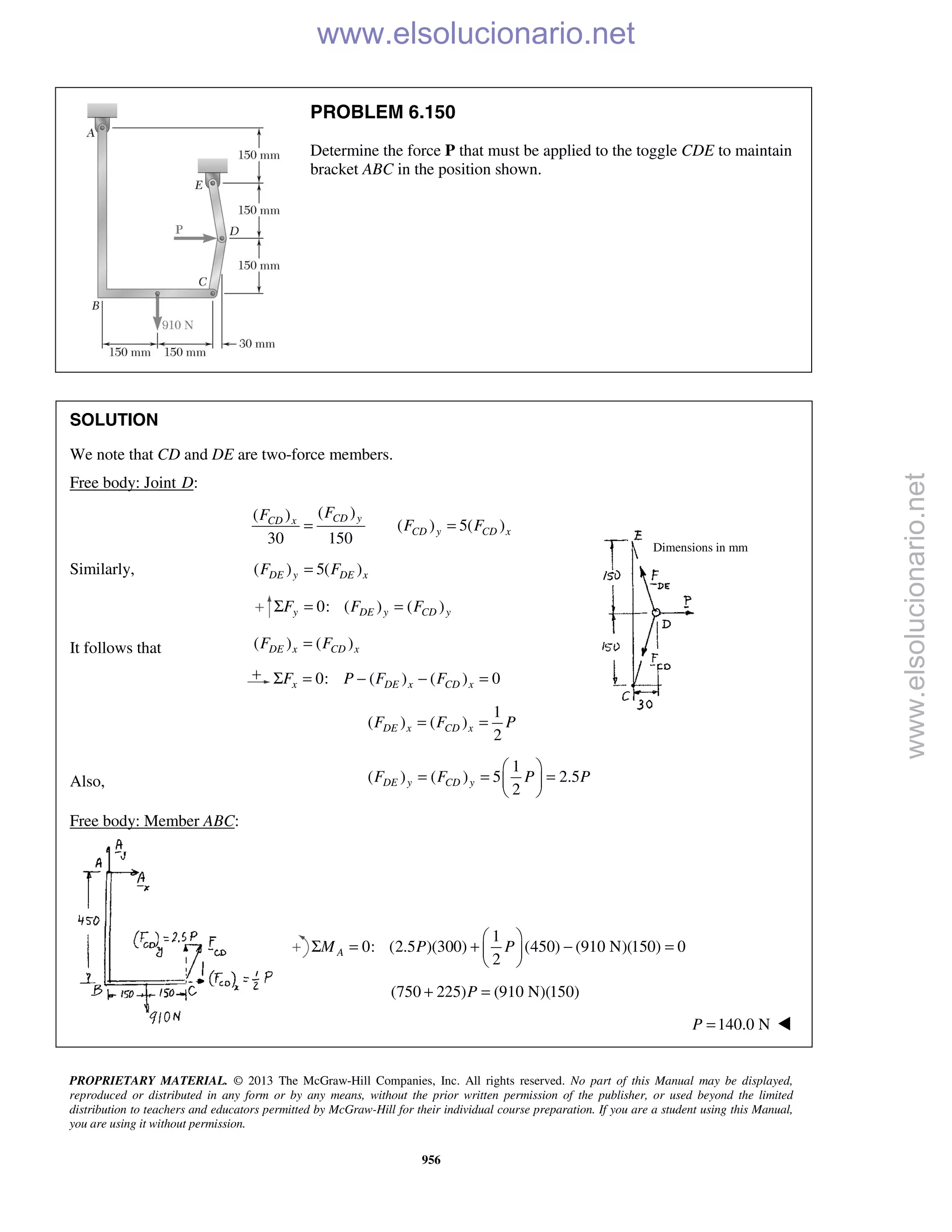 Beer vector mechanics for engineers statics 10th solutions