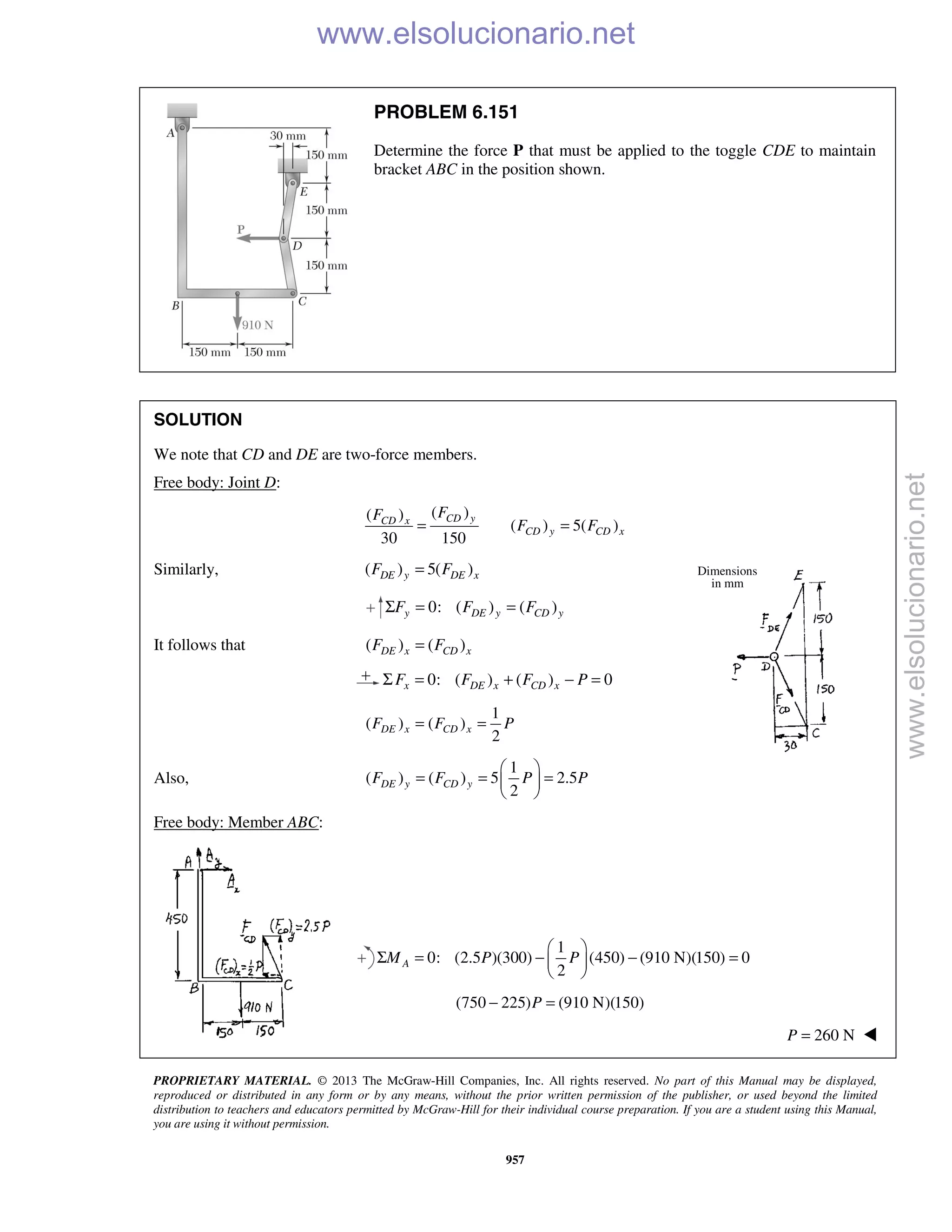 Beer vector mechanics for engineers statics 10th solutions