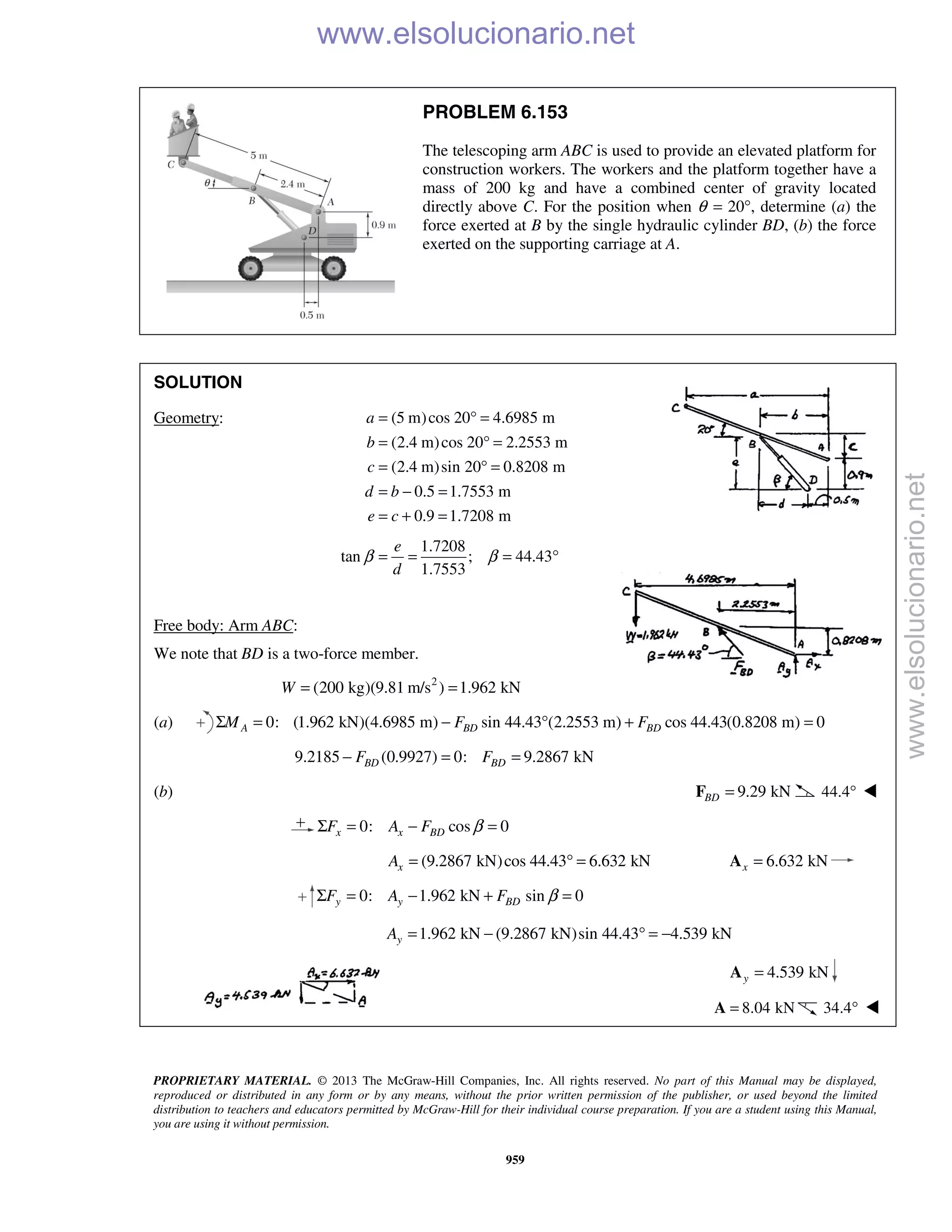 Beer vector mechanics for engineers statics 10th solutions