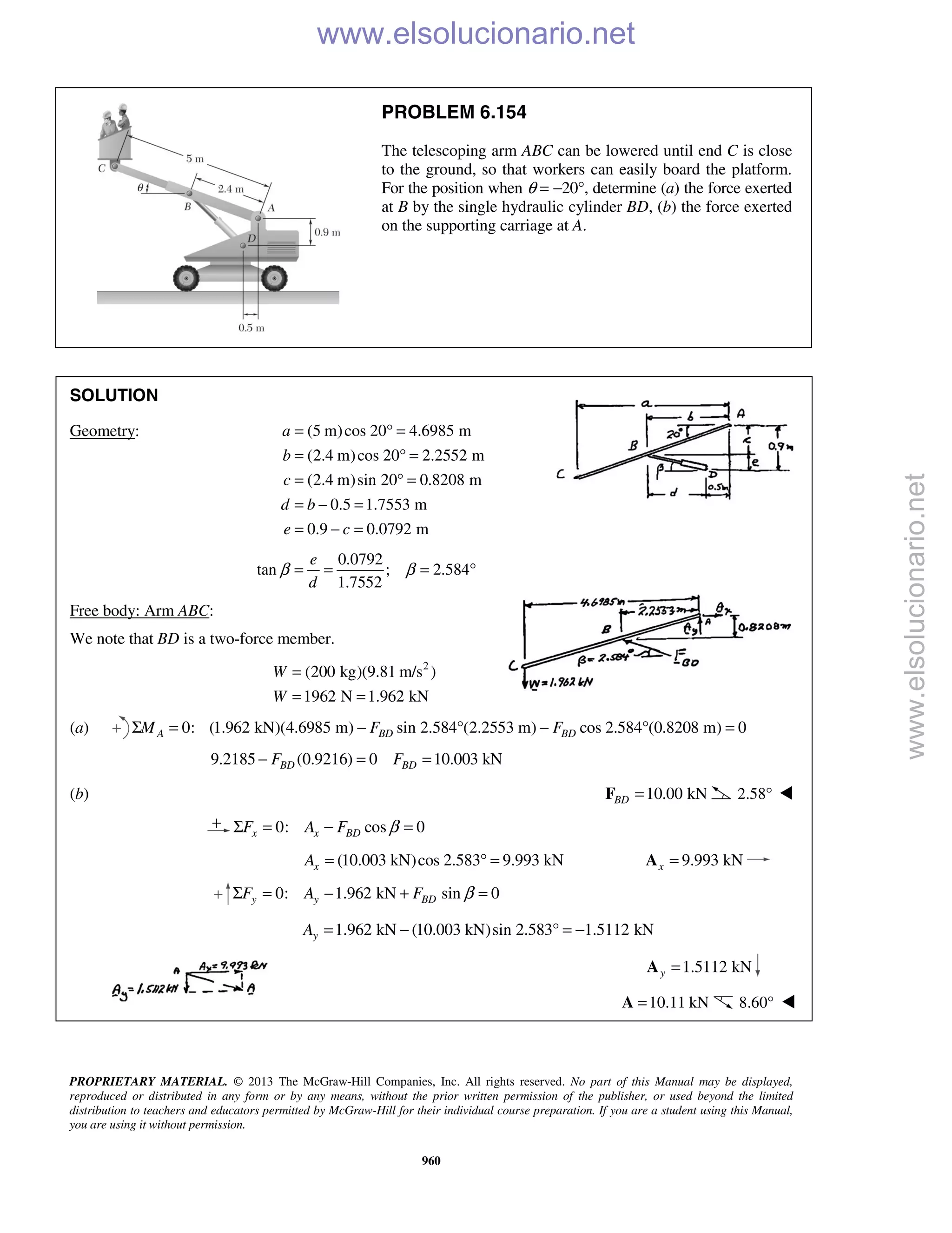 Beer vector mechanics for engineers statics 10th solutions