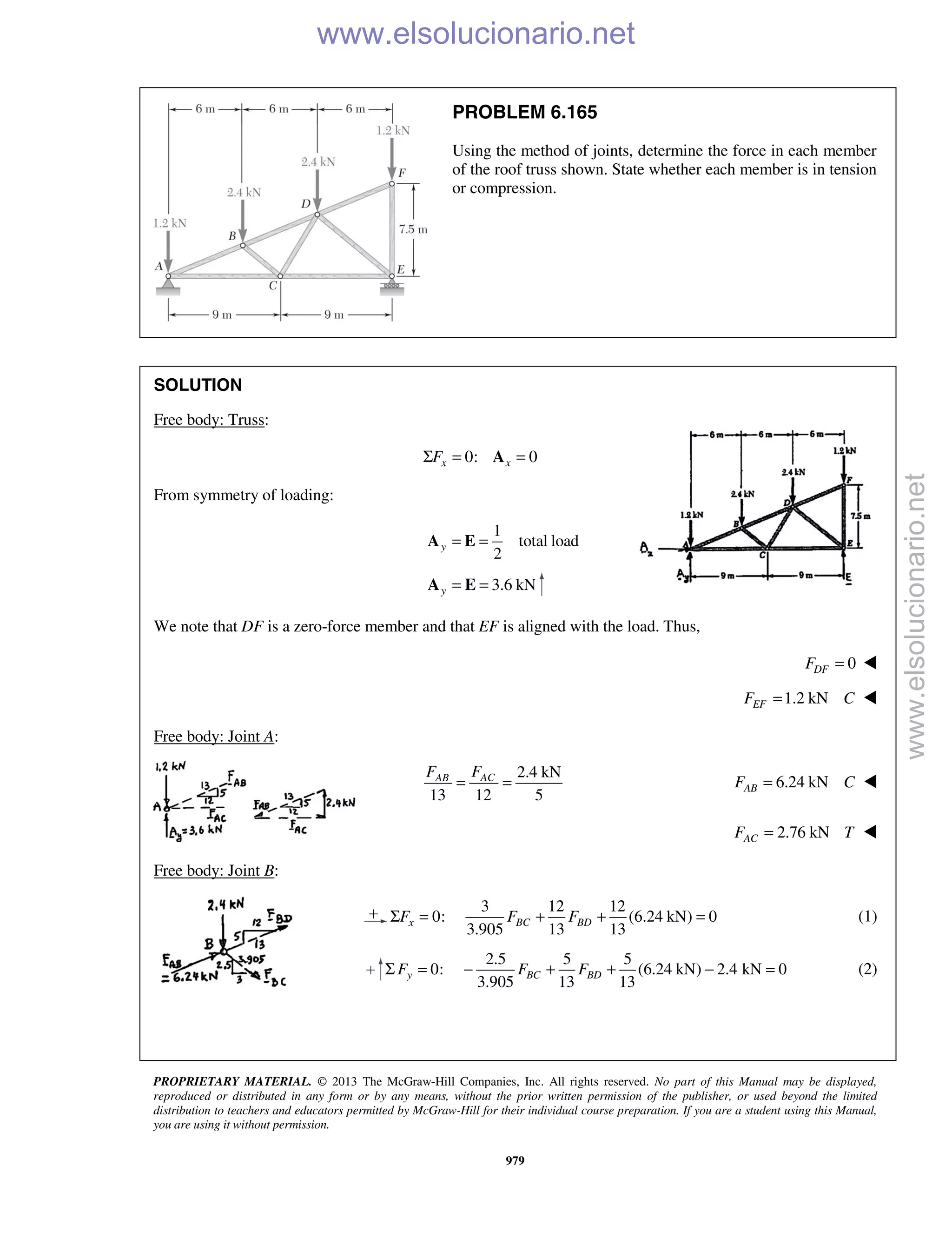 Beer vector mechanics for engineers statics 10th solutions