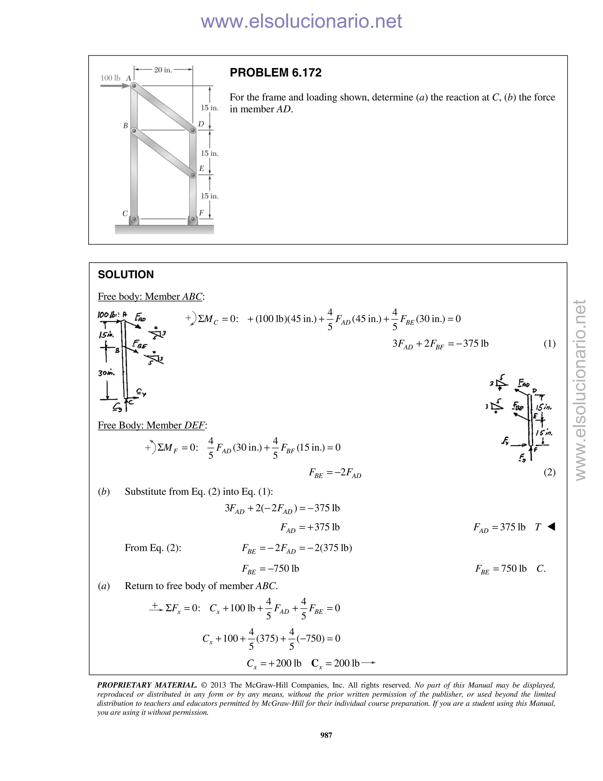Beer vector mechanics for engineers statics 10th solutions