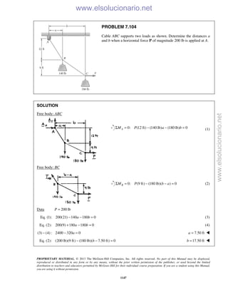Beer vector mechanics for engineers statics 10th solutions