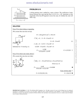 Beer vector mechanics for engineers statics 10th solutions
