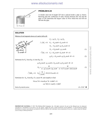 Beer vector mechanics for engineers statics 10th solutions