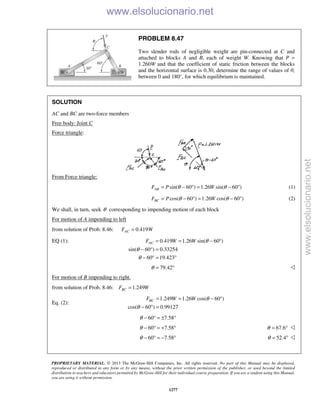 Beer vector mechanics for engineers statics 10th solutions