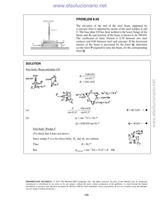 Beer vector mechanics for engineers statics 10th solutions