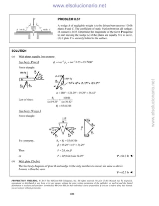 Beer vector mechanics for engineers statics 10th solutions