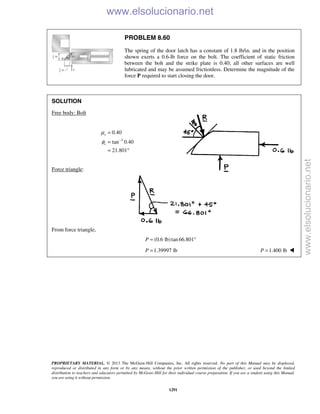 Beer vector mechanics for engineers statics 10th solutions
