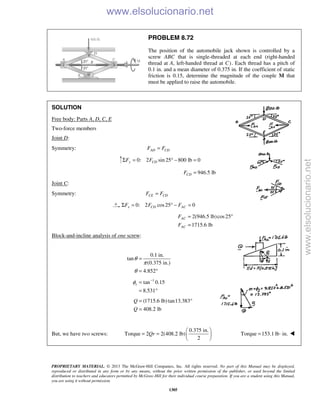 Beer vector mechanics for engineers statics 10th solutions