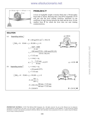 Beer vector mechanics for engineers statics 10th solutions