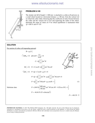 Beer vector mechanics for engineers statics 10th solutions