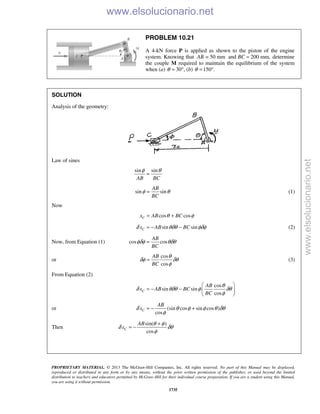 Beer vector mechanics for engineers statics 10th solutions