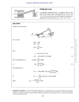 Beer vector mechanics for engineers statics 10th solutions